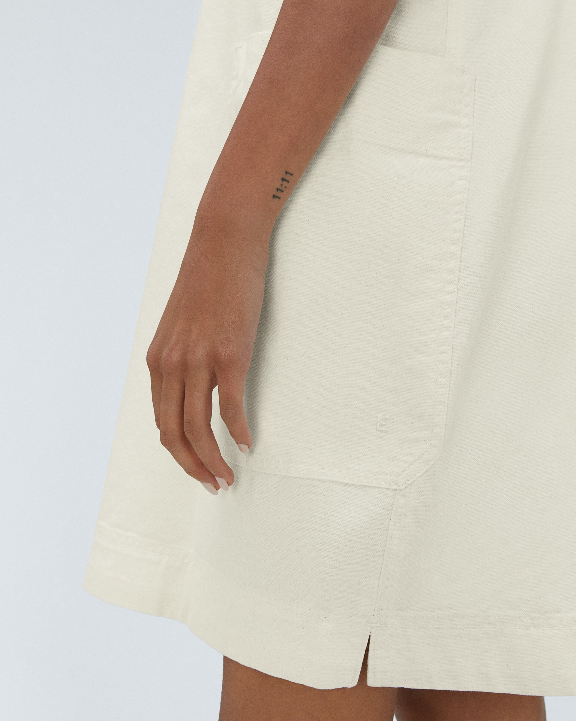 The CrossBack Apron Mini Dress Canvas Everlane