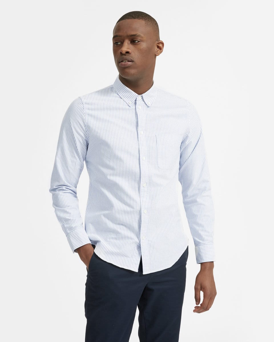 The Slim Fit Japanese Oxford | Uniform White / Blue – Everlane