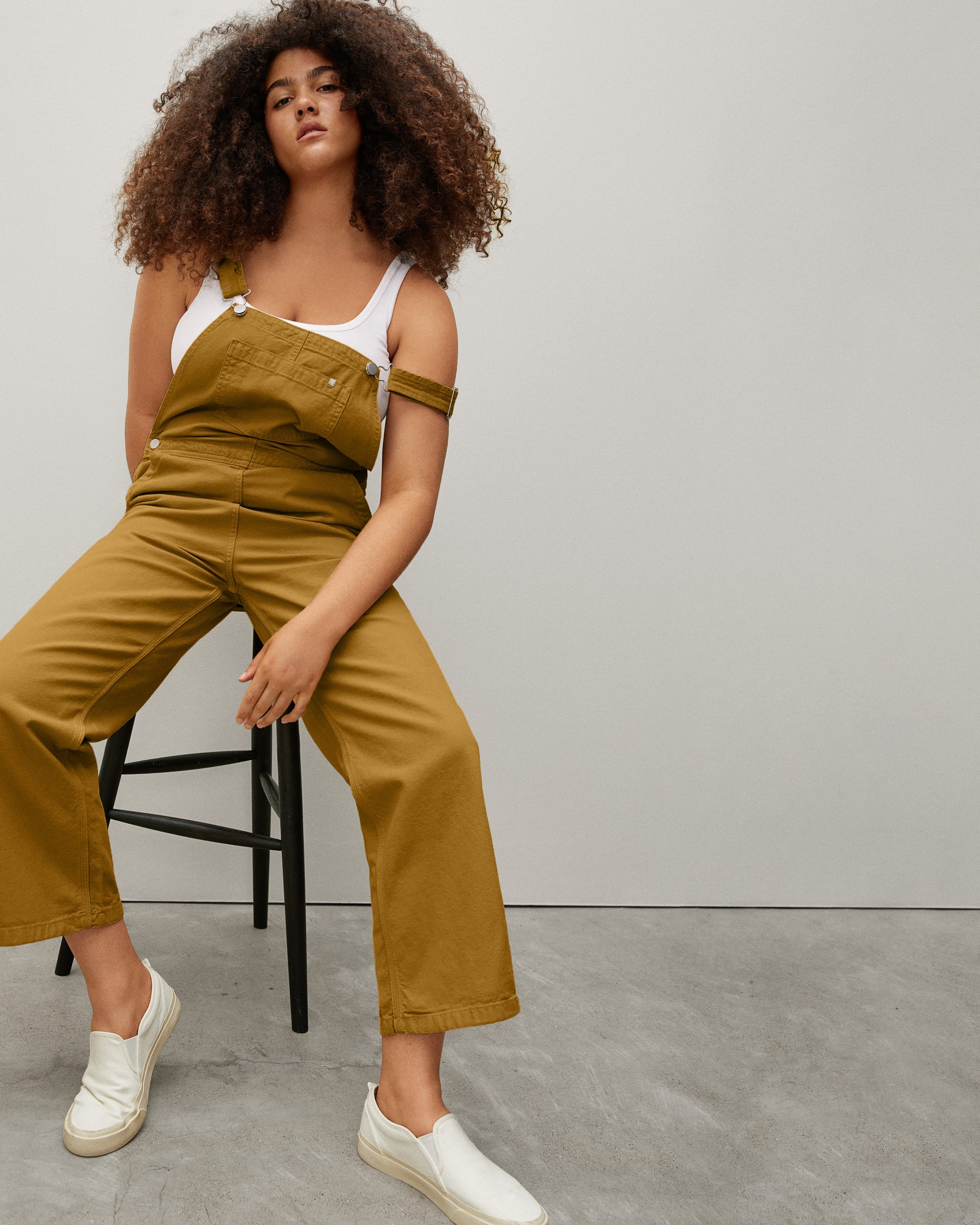The Canvas Overalls Mustard Everlane
