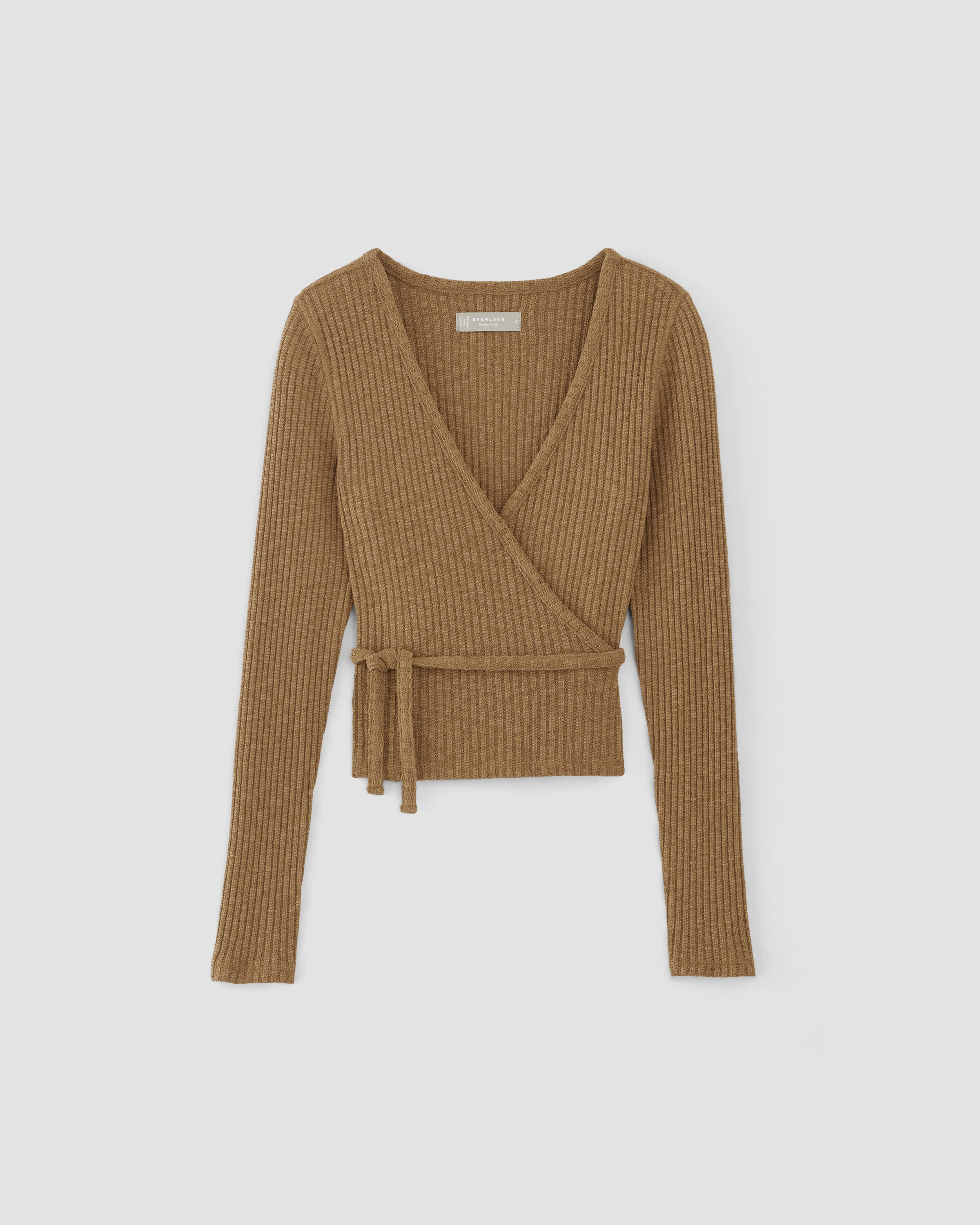 Ribbed Knit Wrap Top
