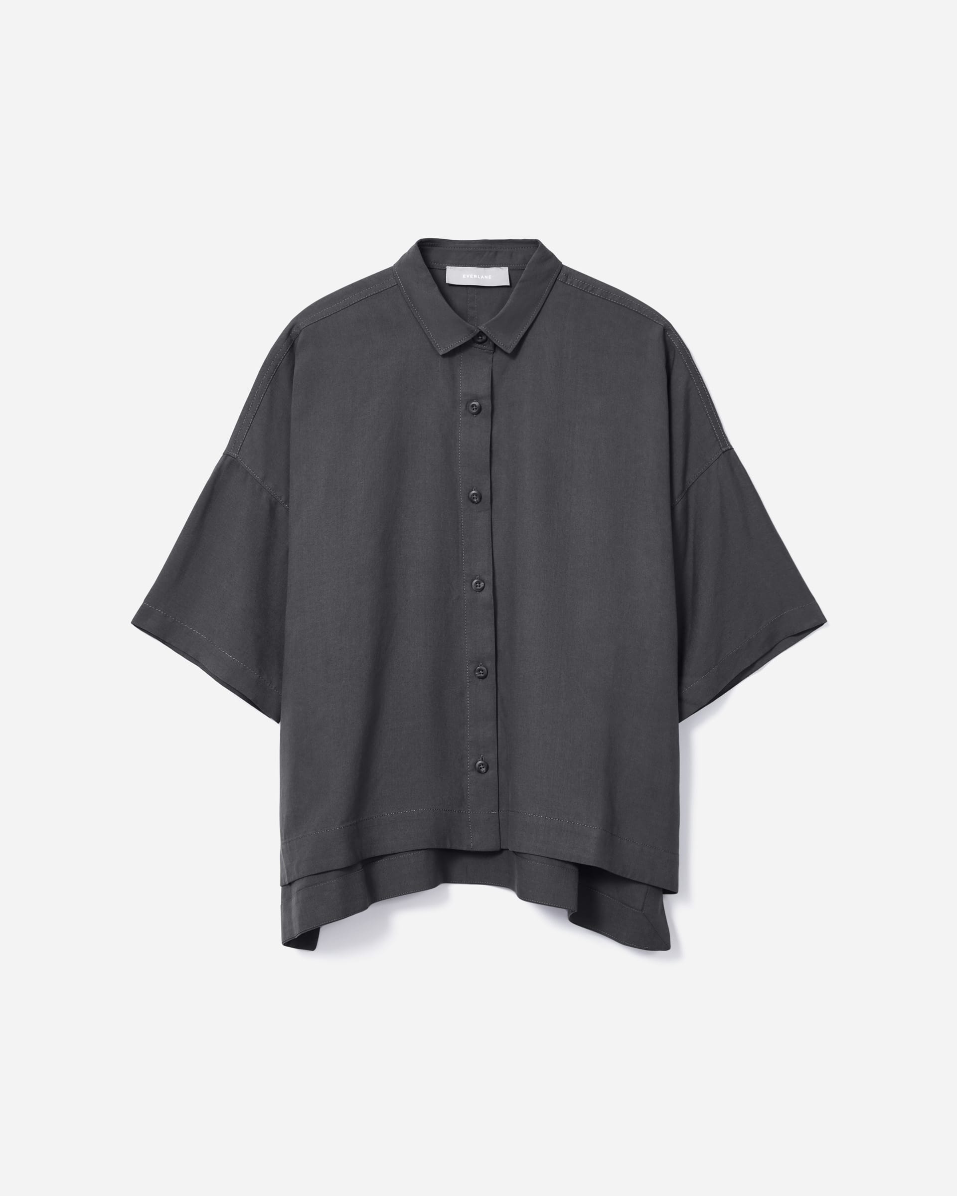 The Drapey Square Shirt Slate Grey – Everlane