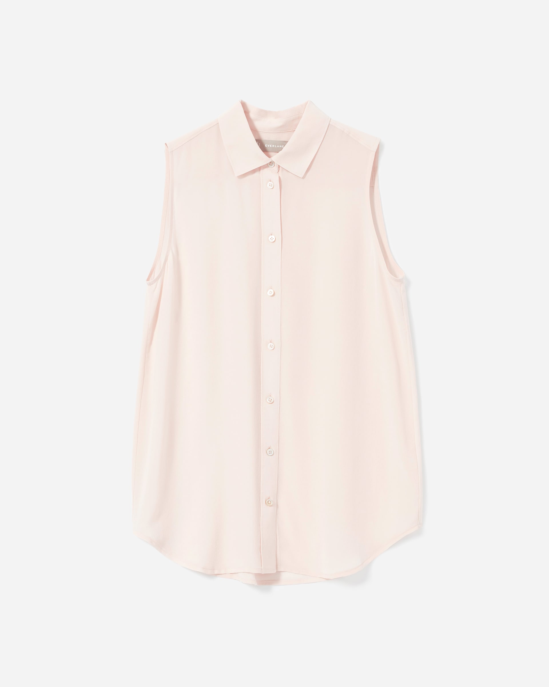 The Clean Silk Relaxed Sleeveless Shirt Pale Pink – Everlane