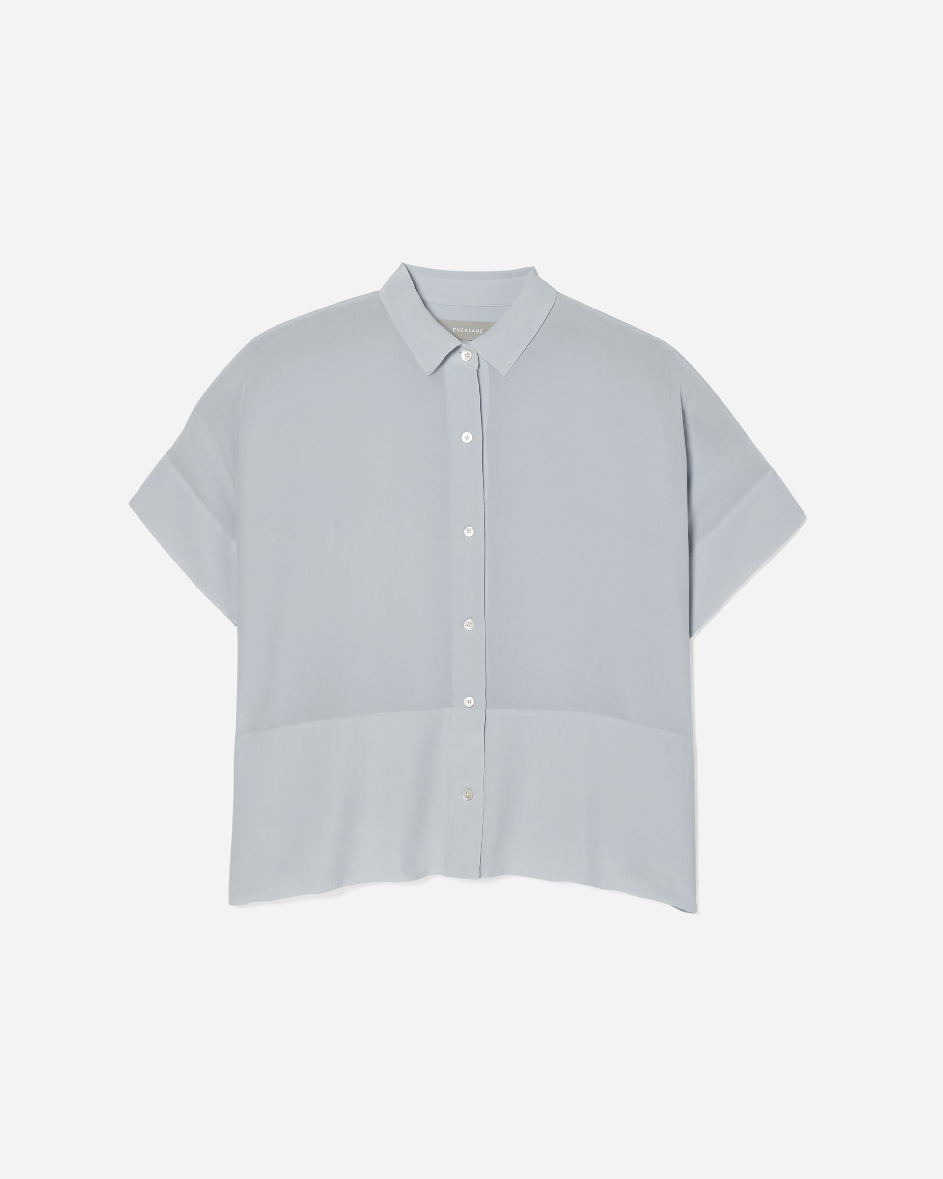 The Clean Silk Short-Sleeve Square Shirt Sky – Everlane