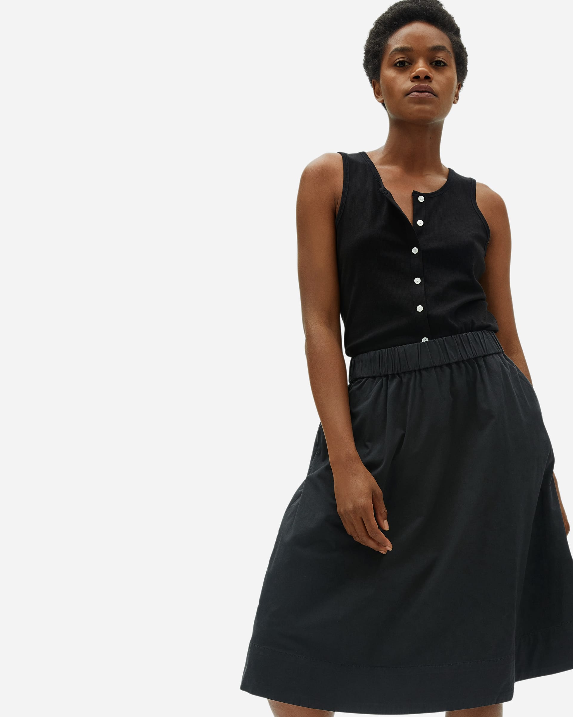 The Easy Chino Skirt Washed Black – Everlane