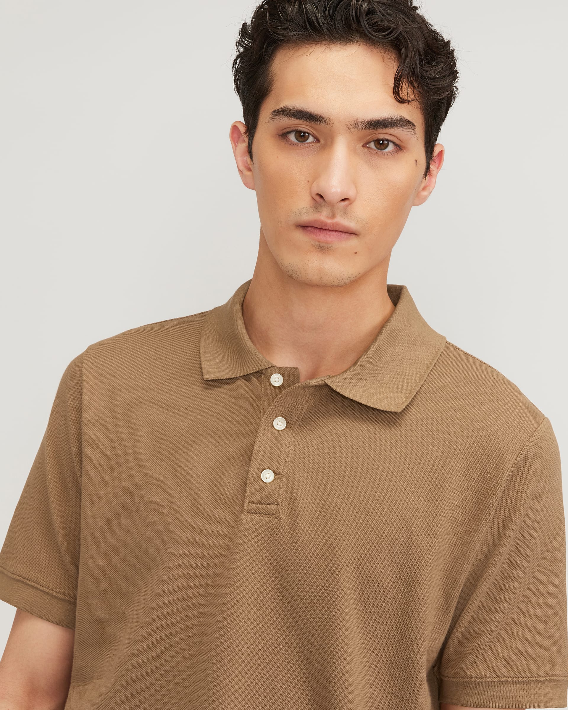 The Pique Polo Toasted Coconut – Everlane