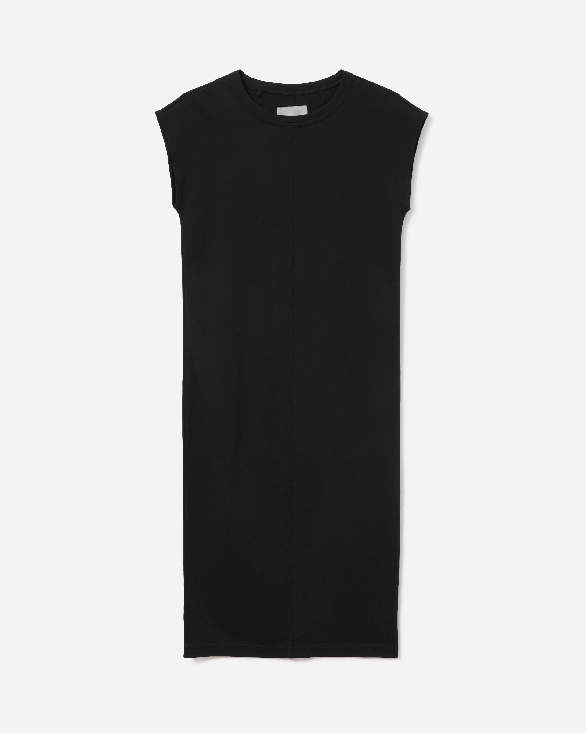 The Luxe Cotton Side-Slit Tee Dress Black – Everlane