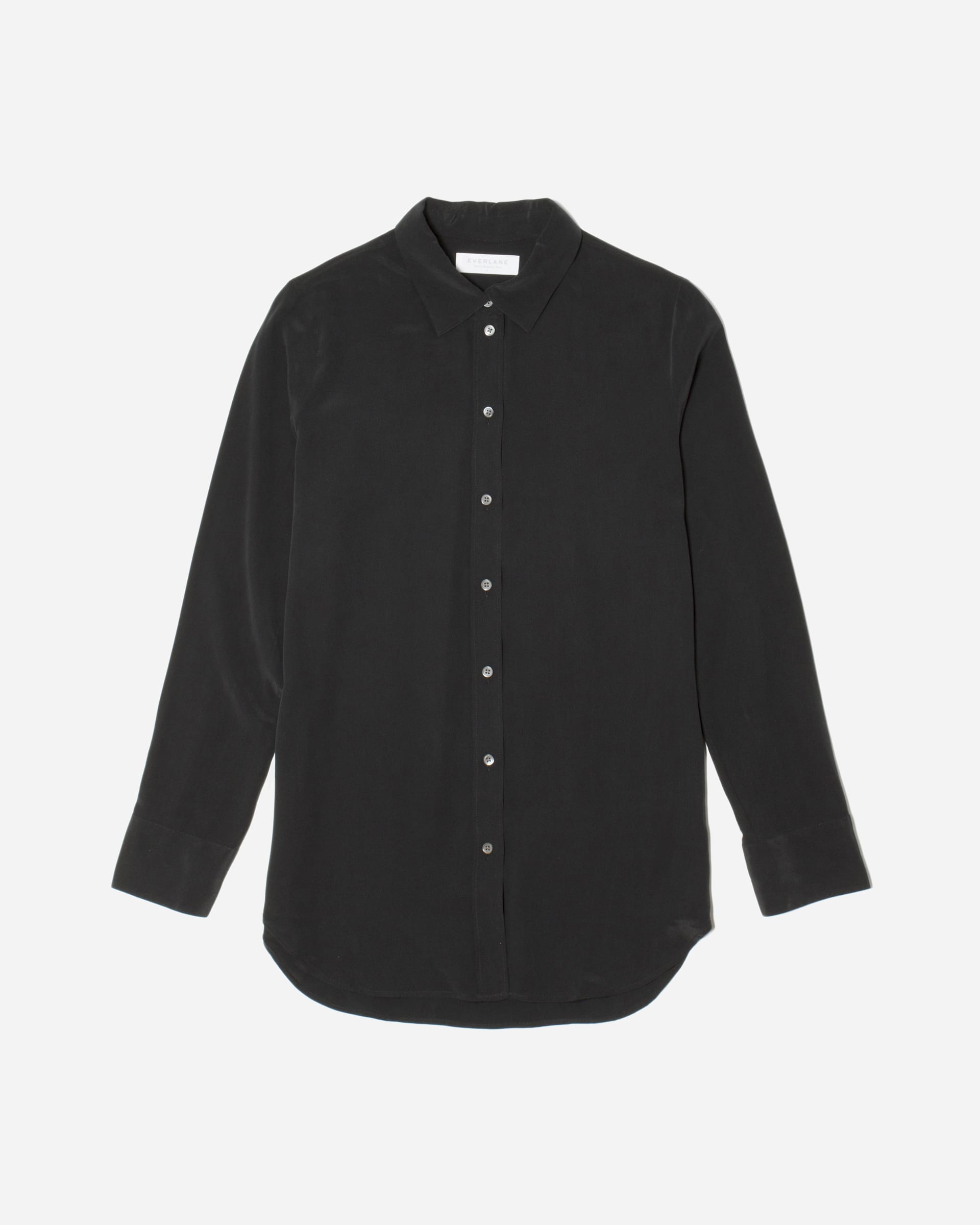 The Relaxed Silk Shirt Black – Everlane