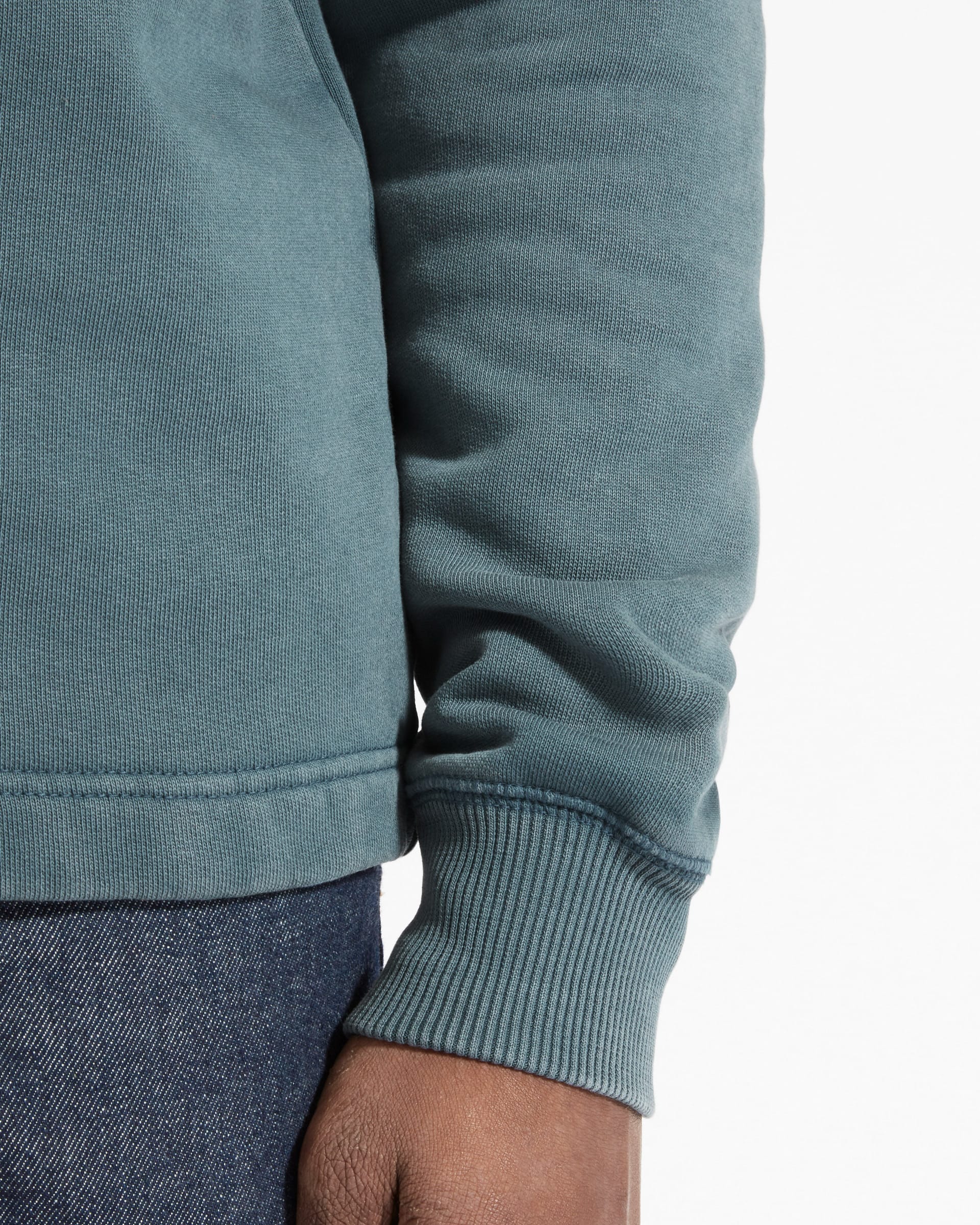 The 365 Fleece Relaxed Crew Blue Spruce – Everlane