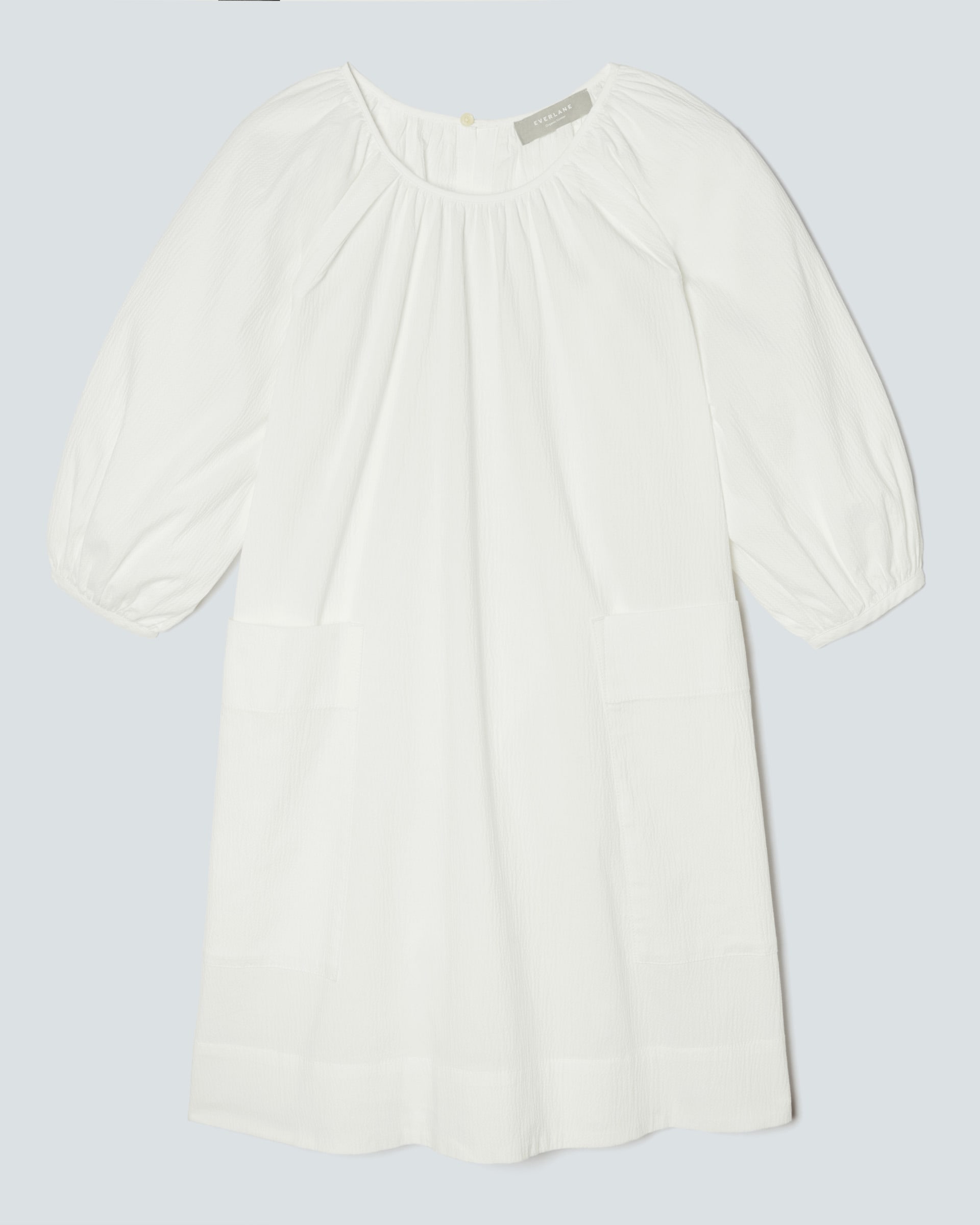 Puff Sleeve Seersucker Dress
