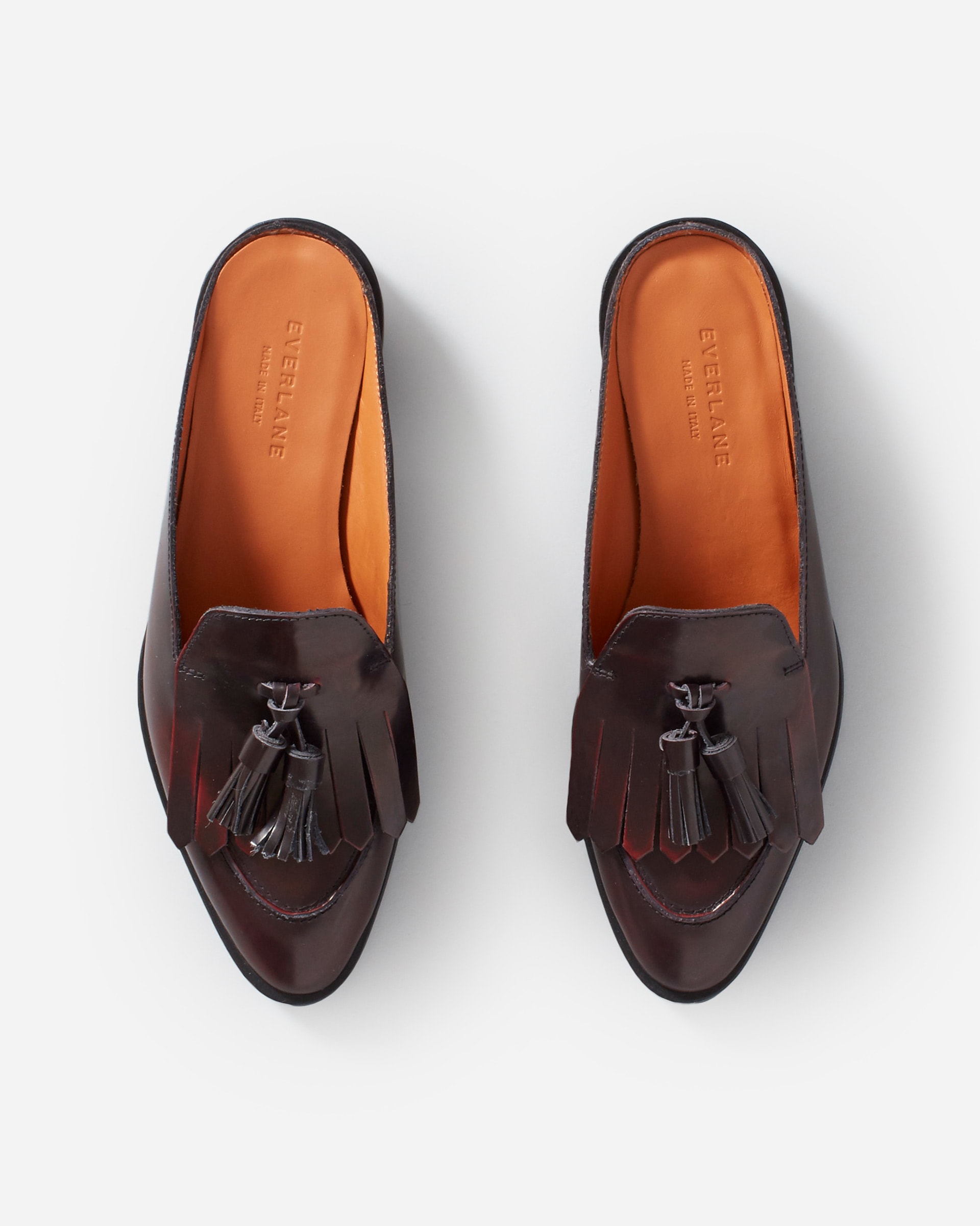 The Modern Tassel Loafer Mule Burgundy Everlane
