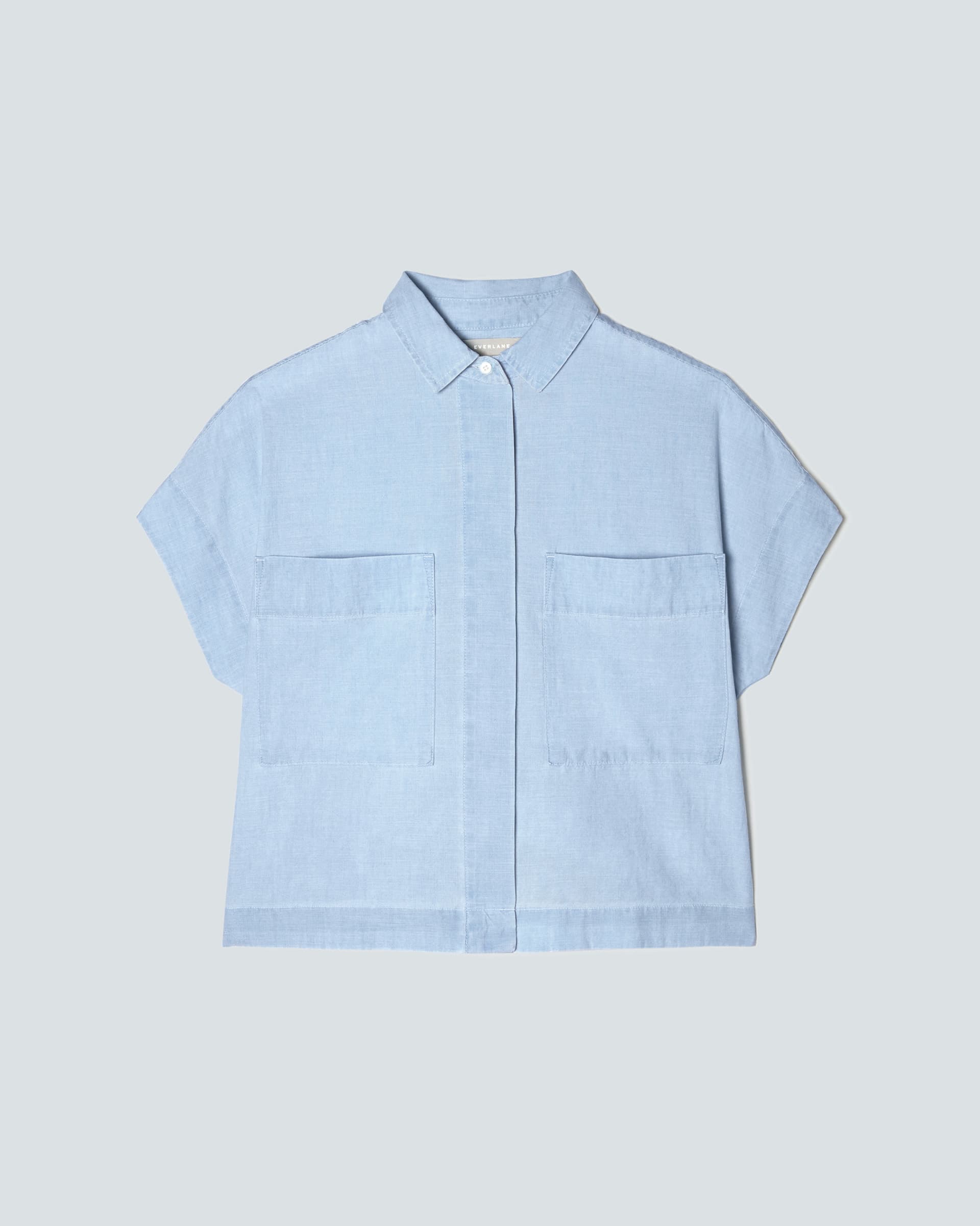 The ReChambray Box Shirt Icy Blue – Everlane
