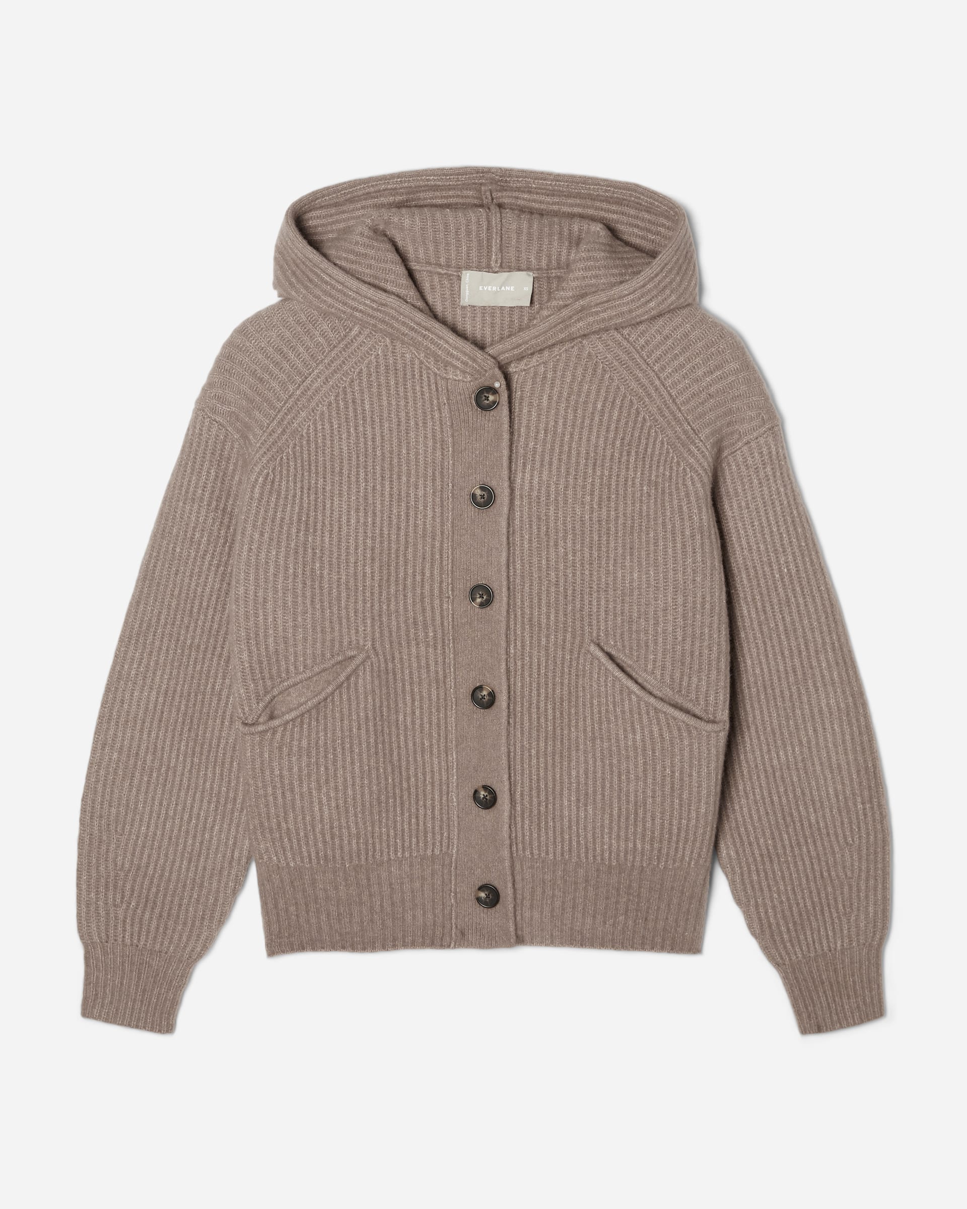 The Cozy-Stretch Hooded Cardigan Taupe Grey – Everlane