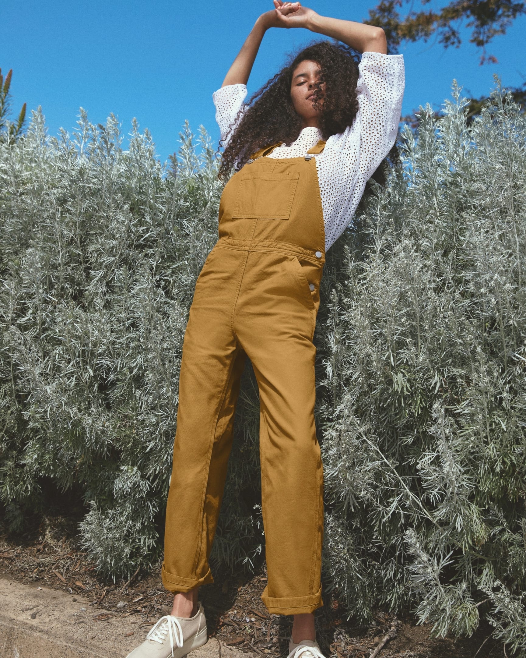 The Canvas Overalls Mustard Everlane