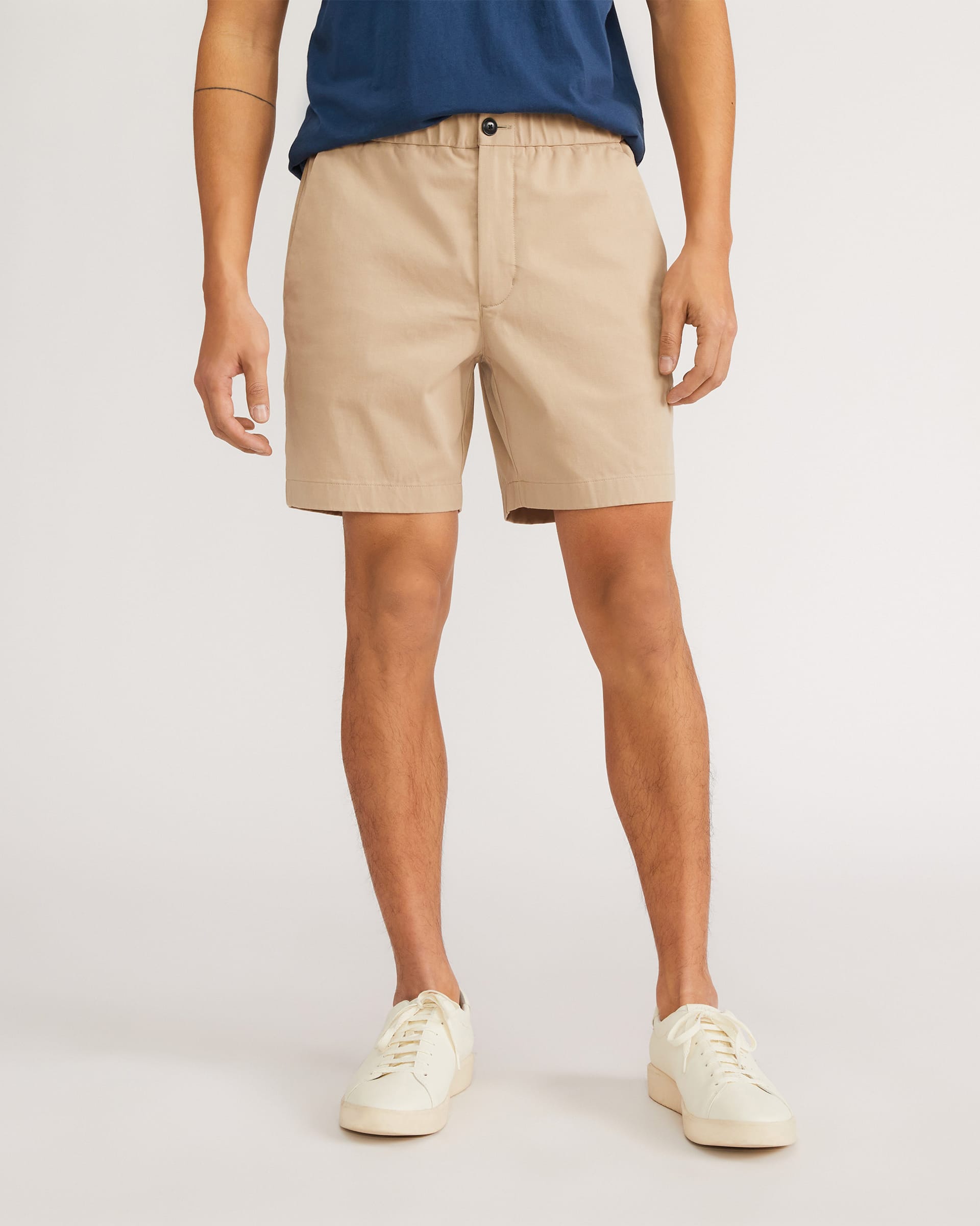 Mens Comfort Waist Classic Chino Shorts Trench Coat