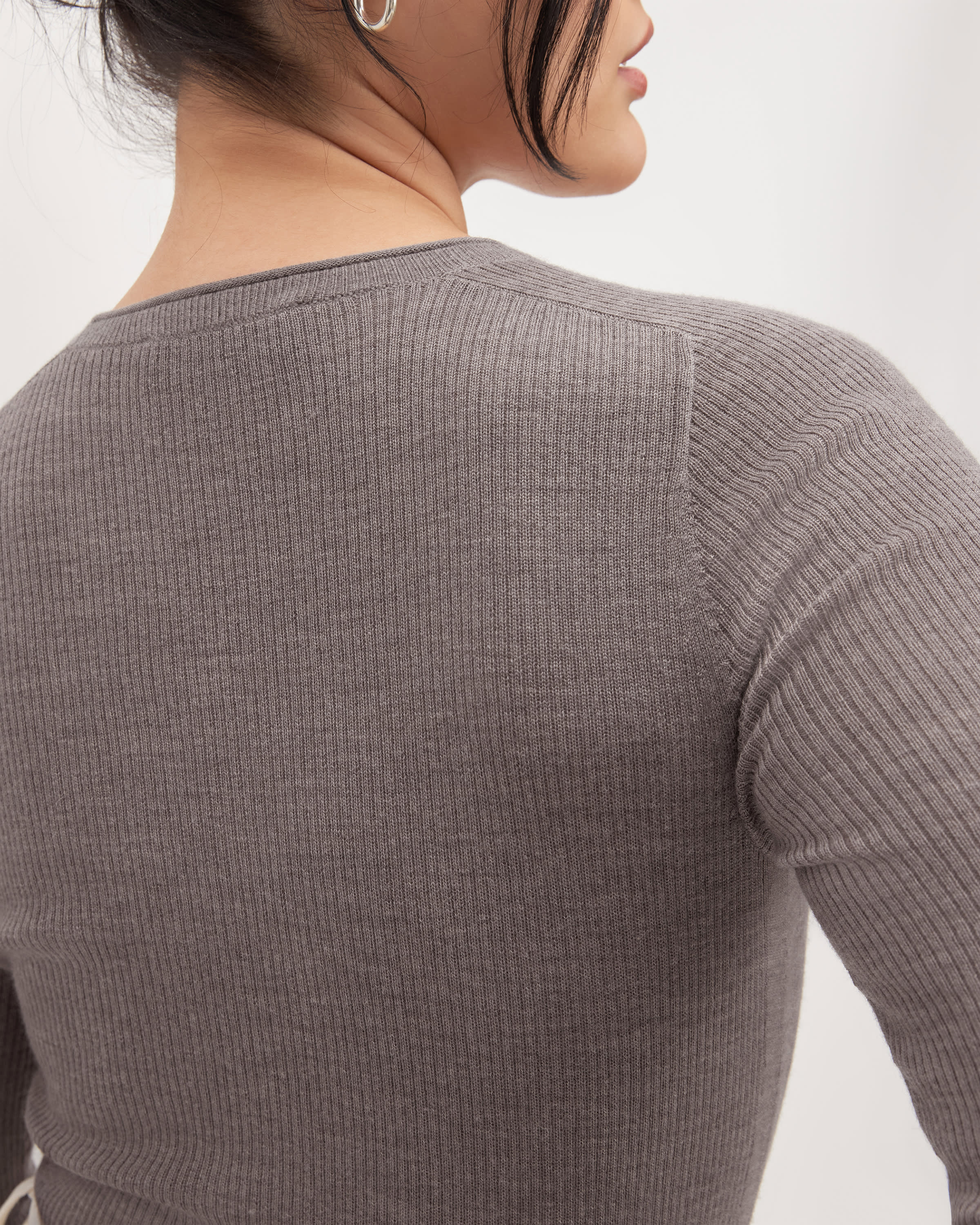 utmost comfort lightweight sweater | heather cocoa