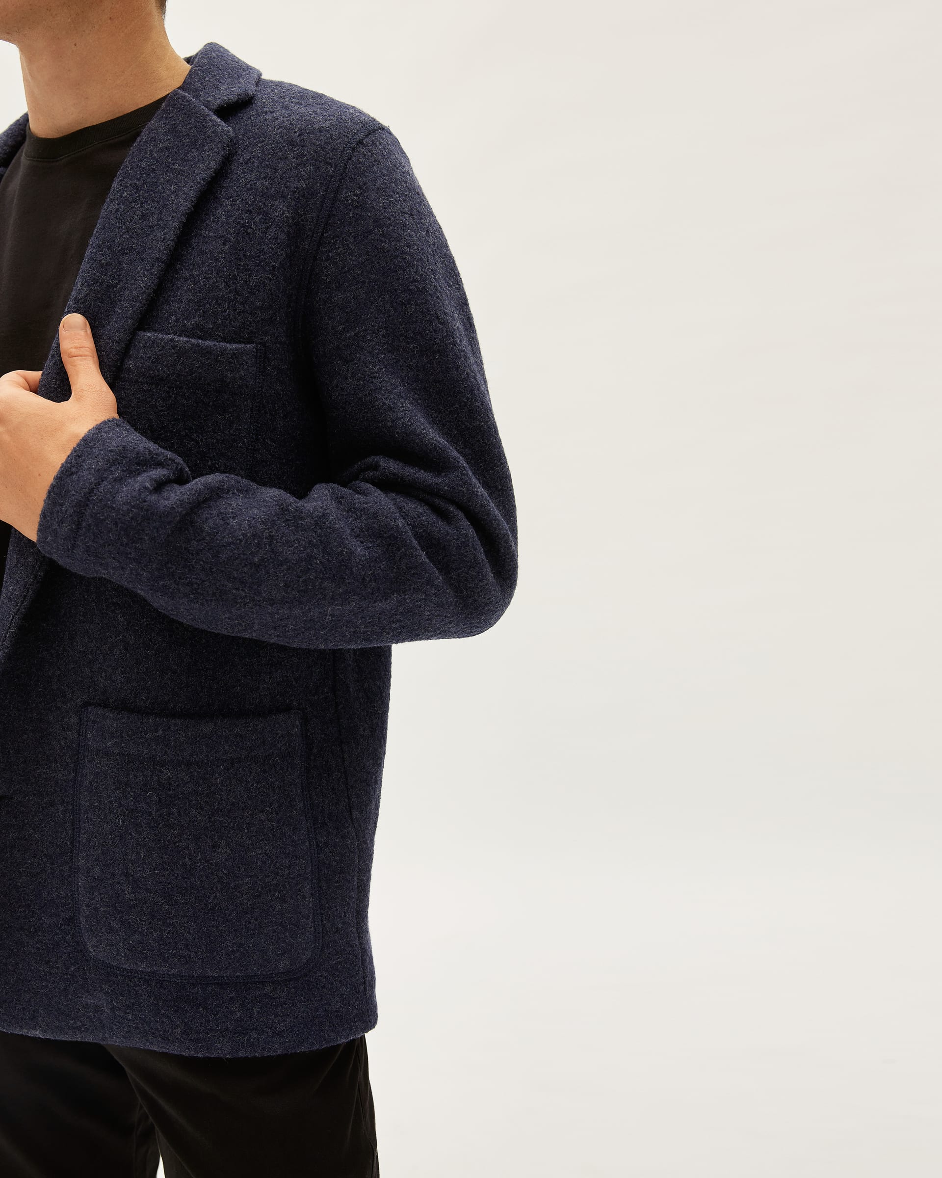The Italian Wool Chore Blazer Heathered Indigo Everlane