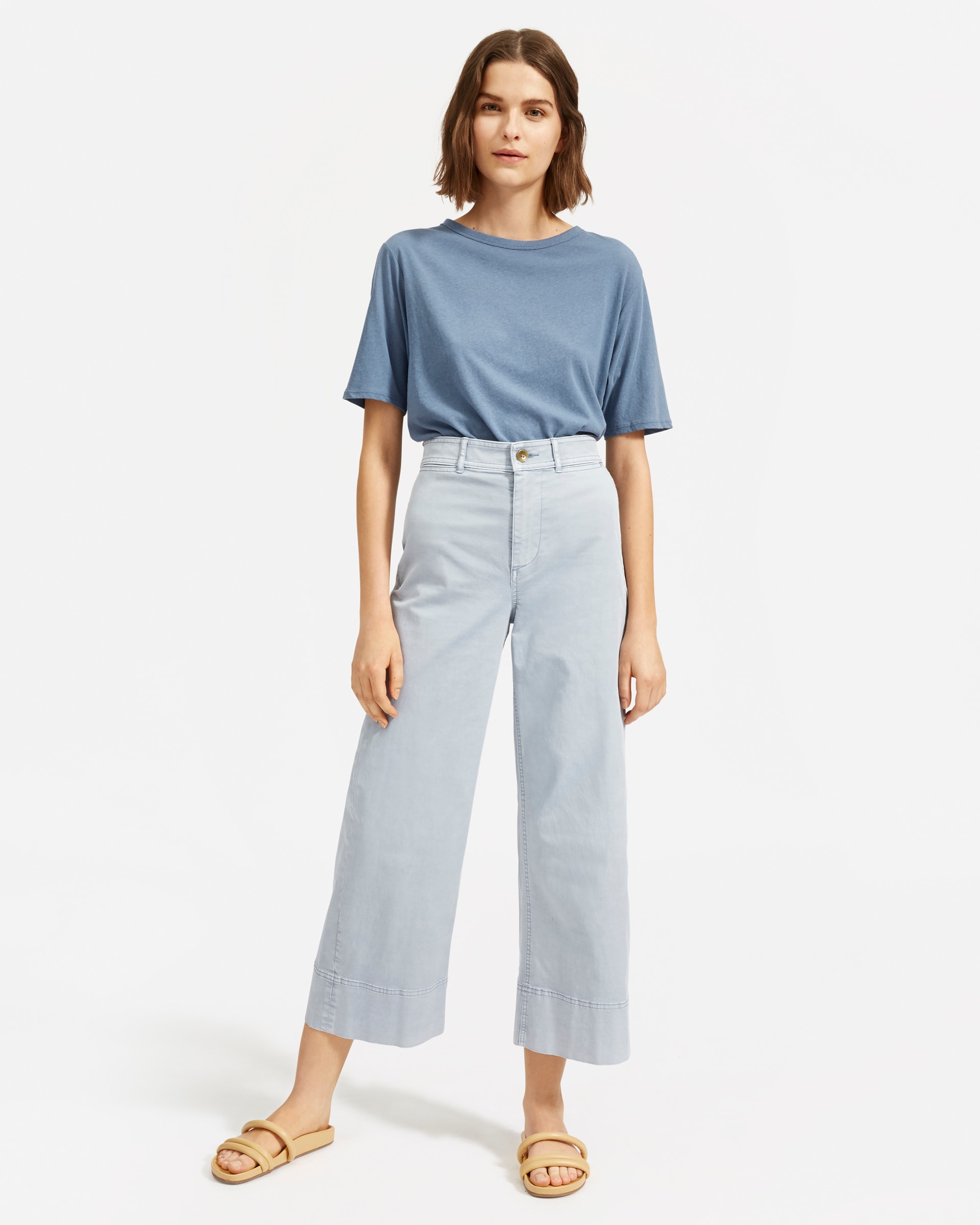 The Air Oversized Crew Tee Dusty Blue – Everlane