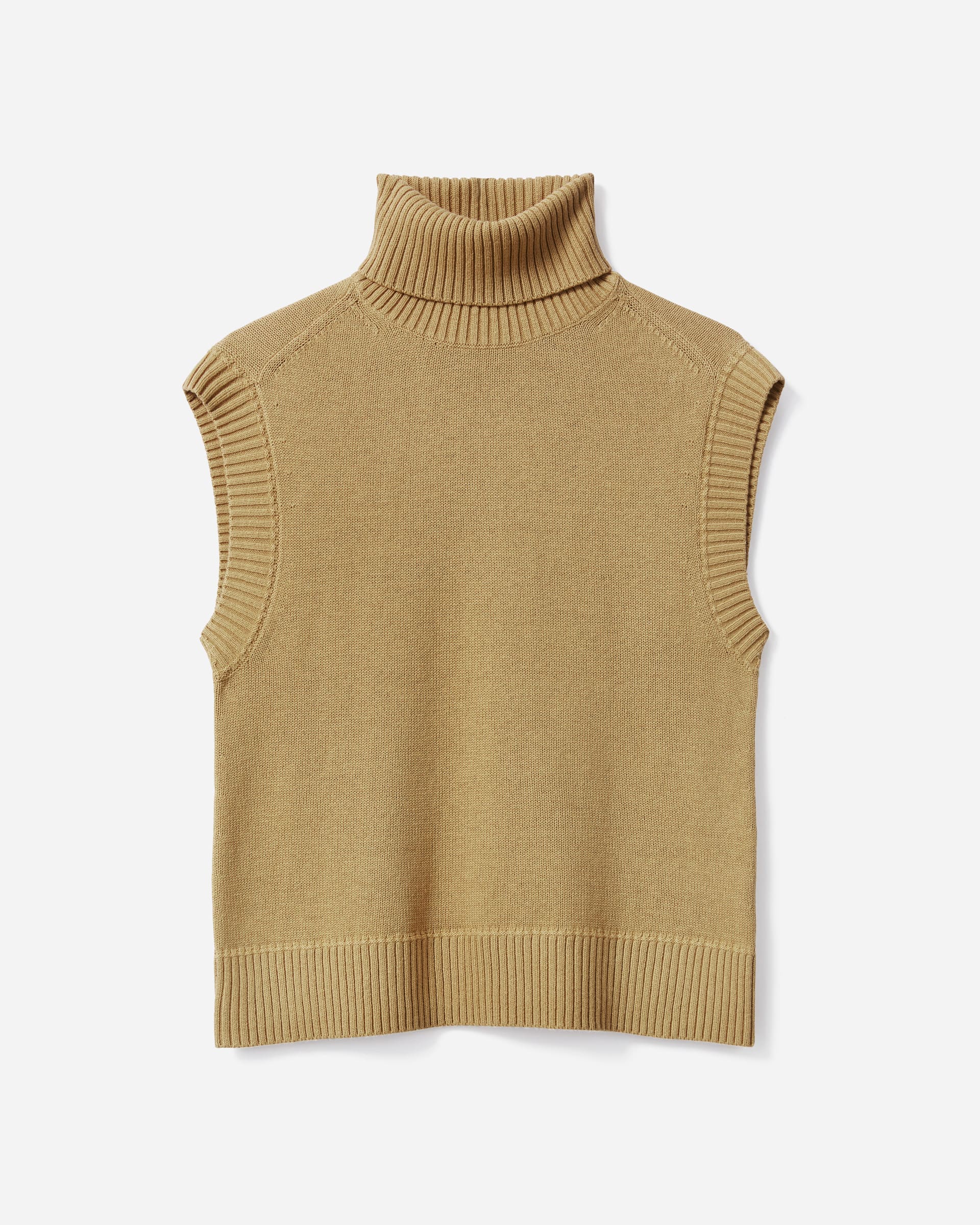 The Sleeveless Turtleneck Vest Golden Oak Everlane