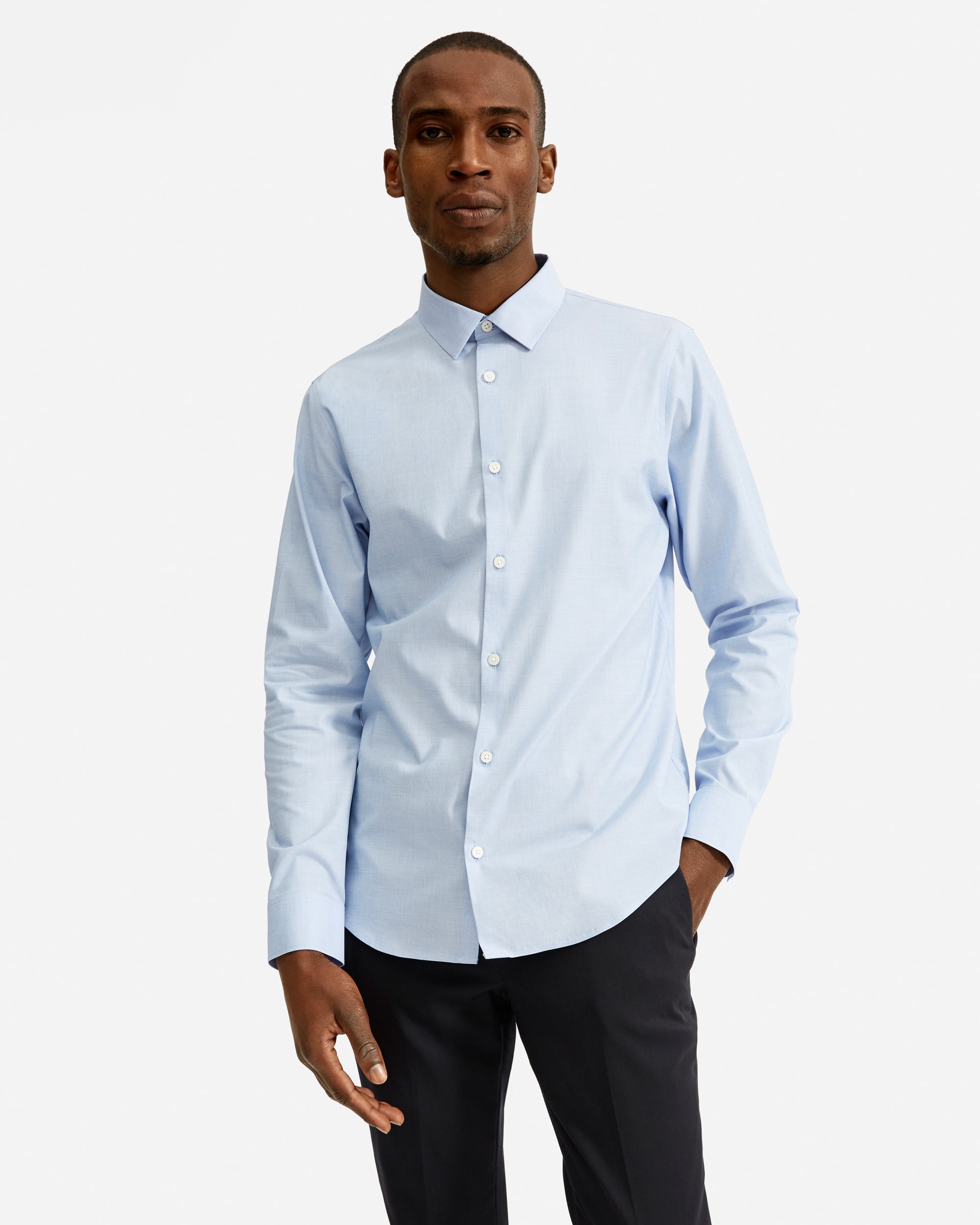 The Slim Fit Performance Shirt Pale Blue – Everlane