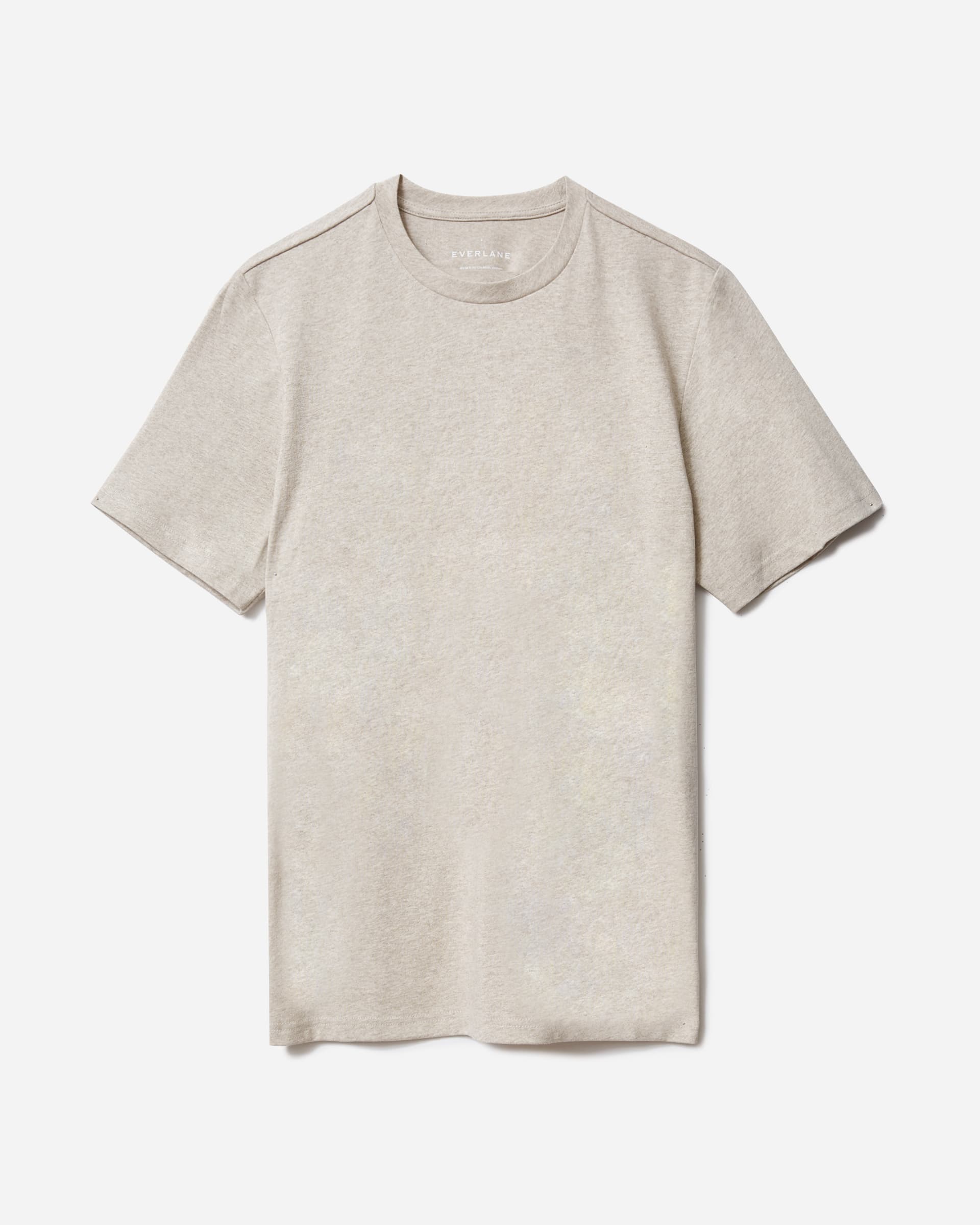 The PremiumWeight Crew Uniform Heather Oatmeal Everlane