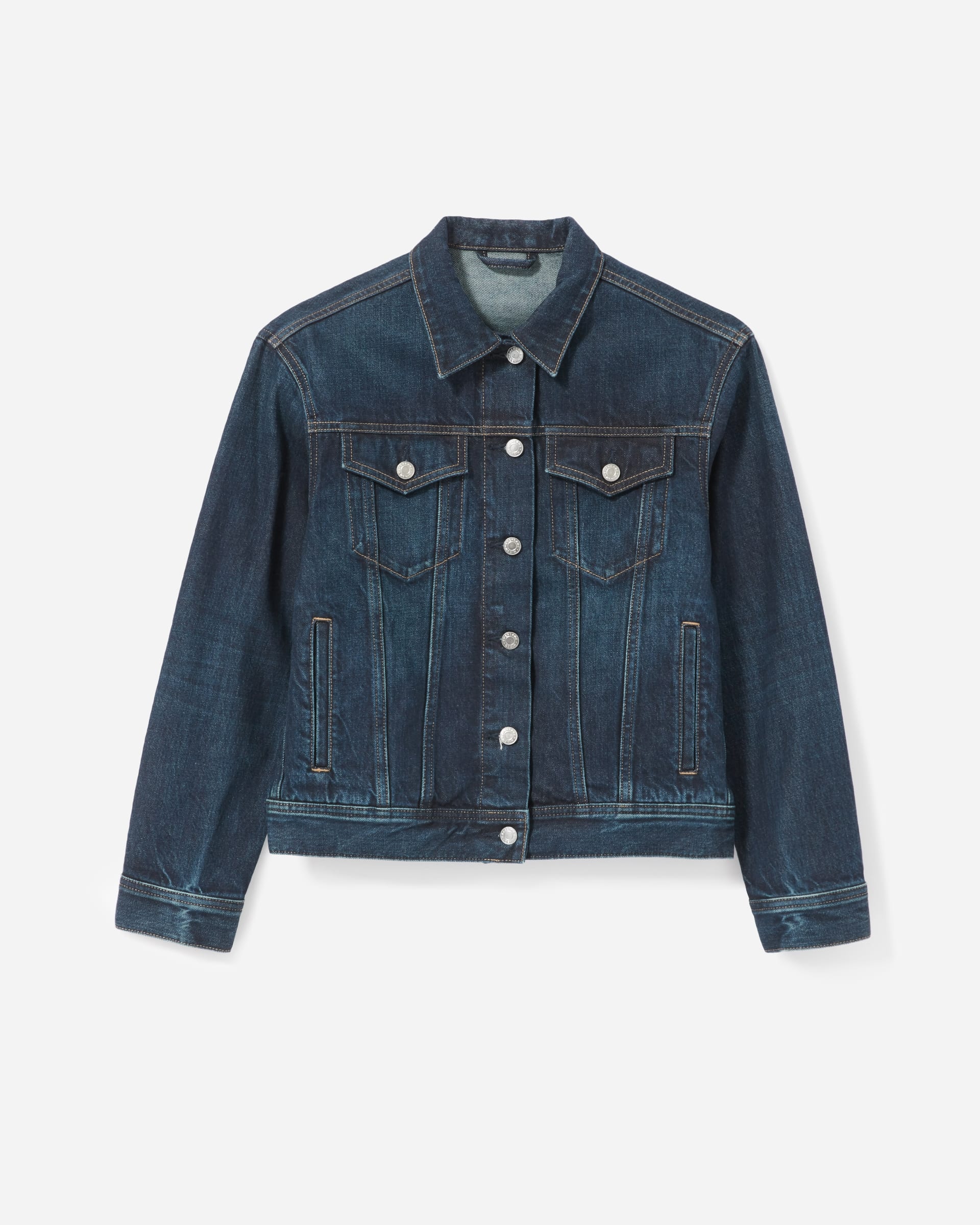 The Denim Jacket Vintage Dark Blue Wash – Everlane