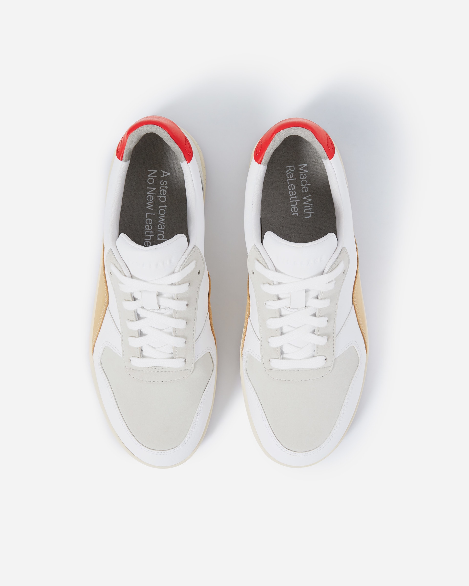 The ReLeather® Court Sneaker White / Red – Everlane