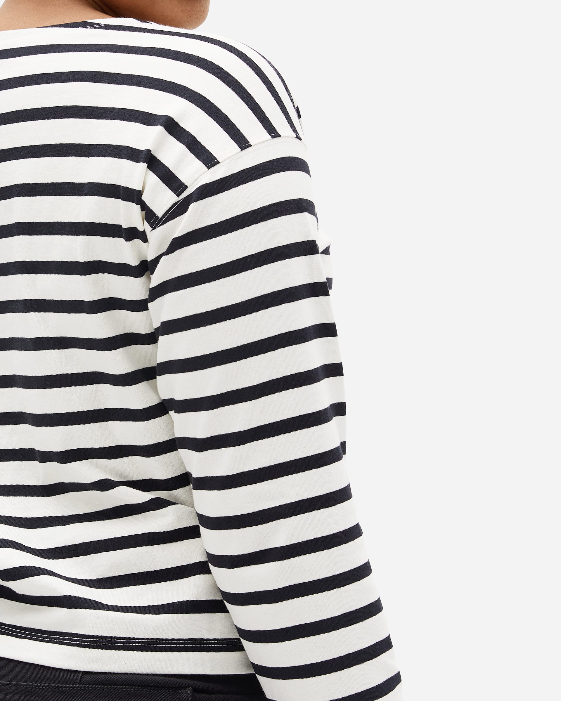 The Modern Breton Tee Black / White Everlane