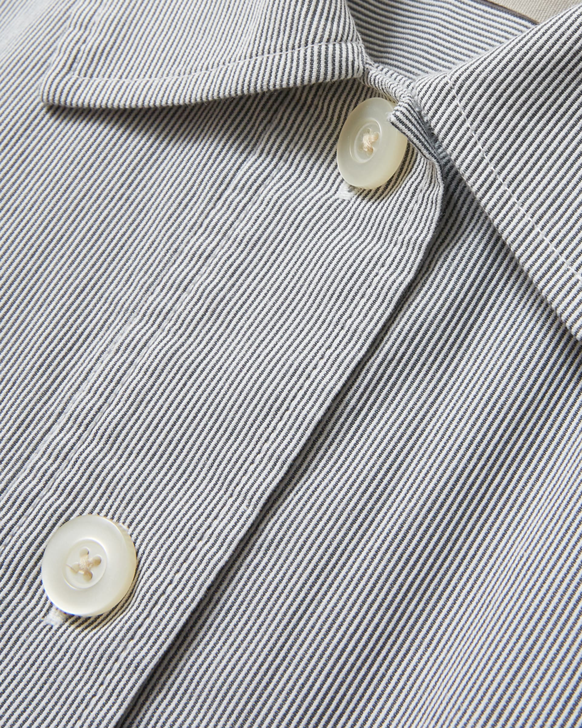 The Cotton Weave Romper Grey / White Mini Stripe – Everlane