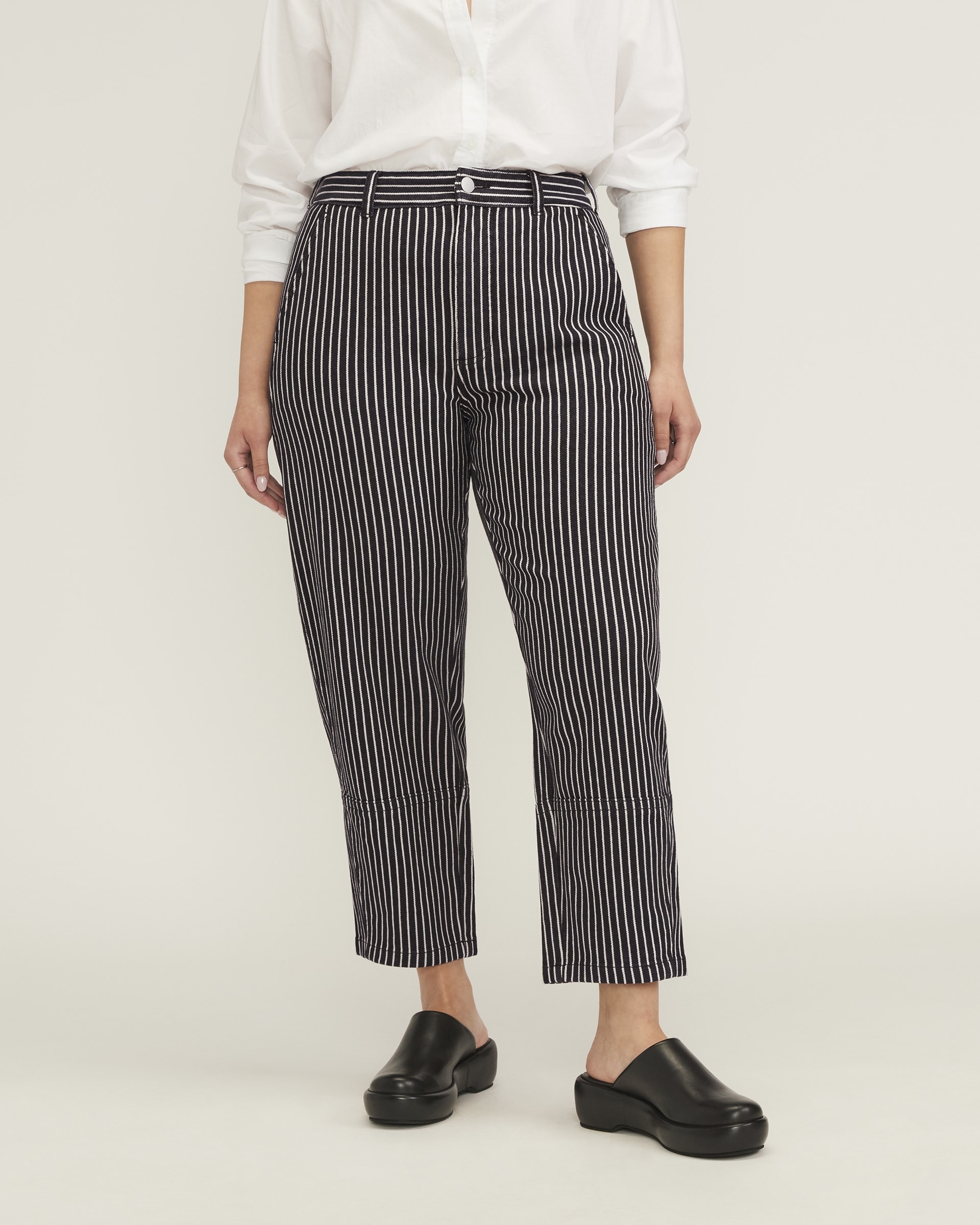 Black Colour - Bcally Barrel Pant 41144 - Creme
