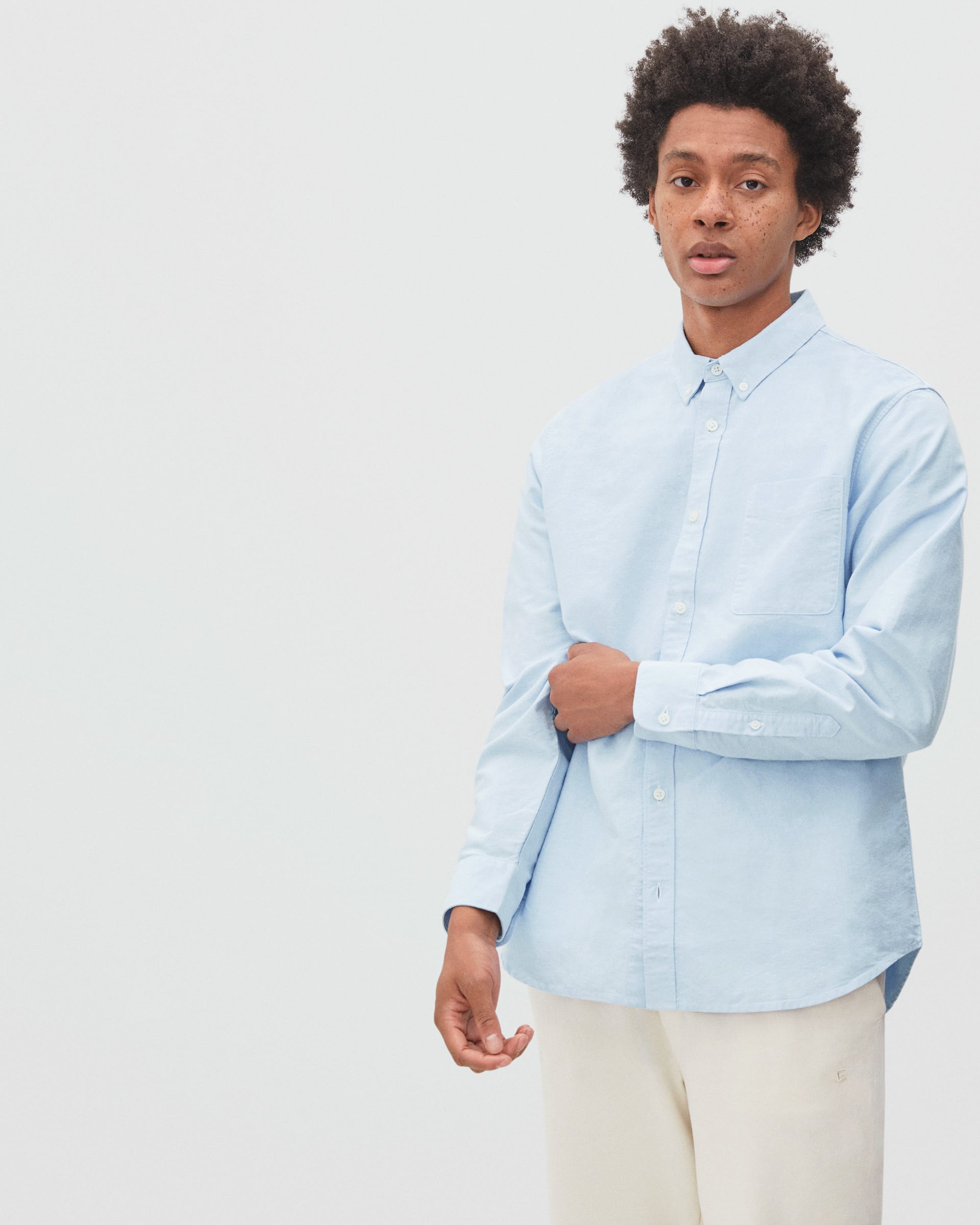 The Standard Fit Japanese Oxford Shirt | Uniform Light Blue – Everlane