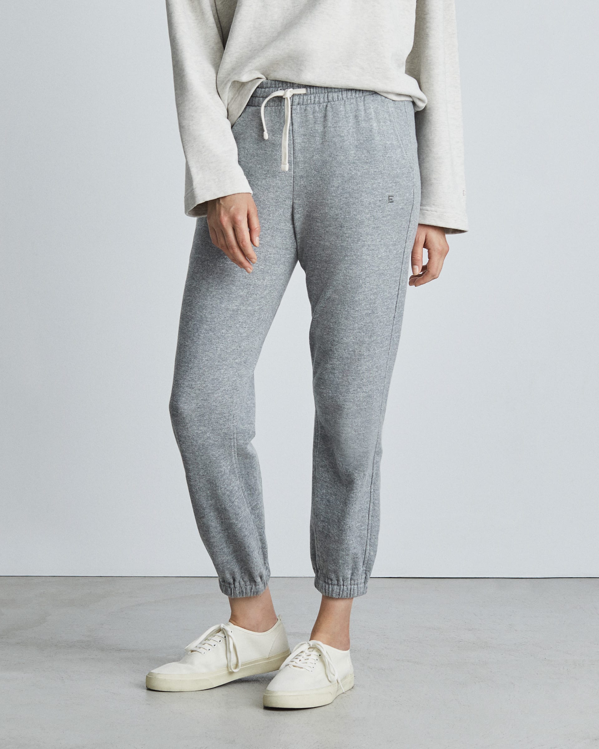 The Lightweight French Terry Jogger Heathered Grey – Everlane