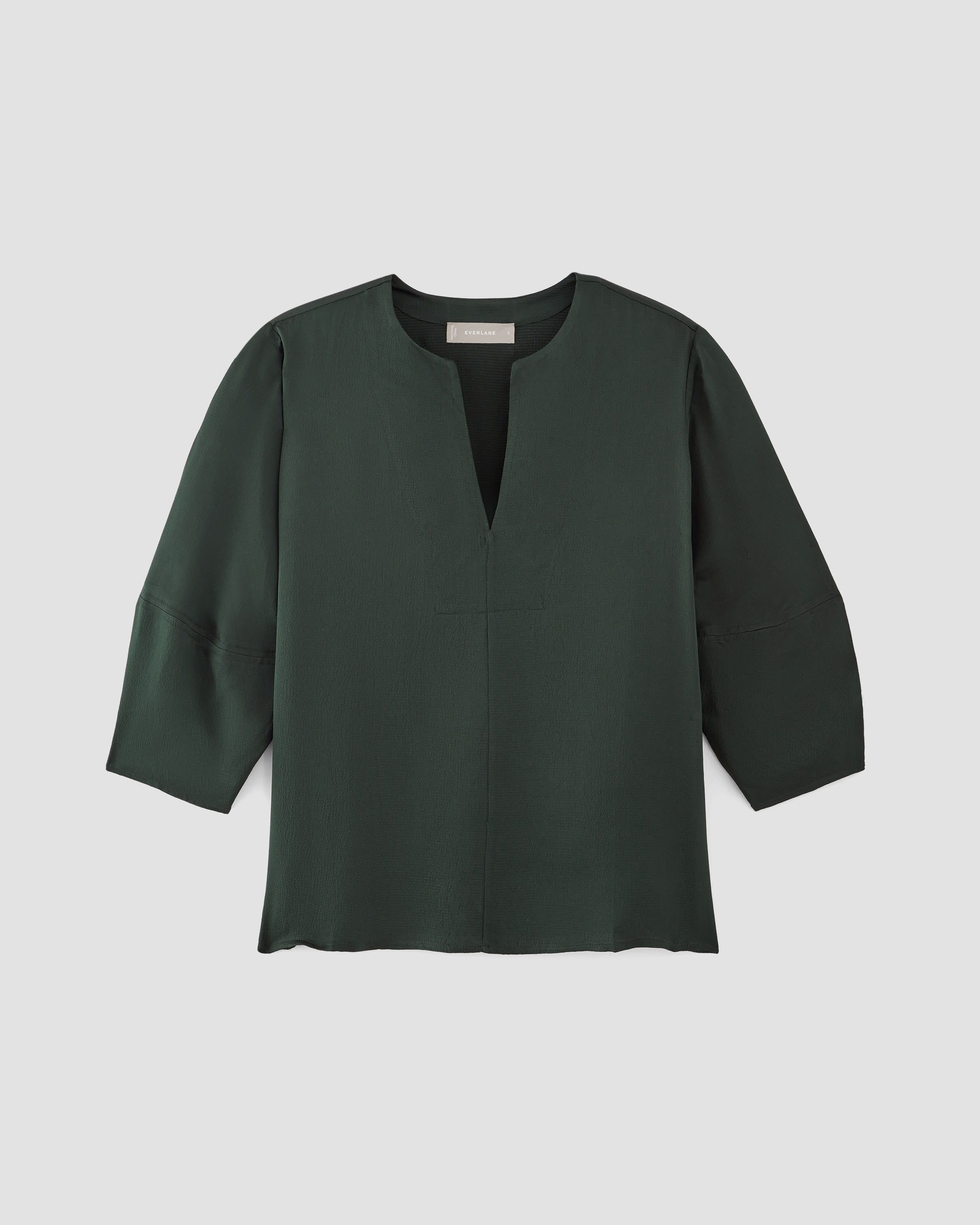 The Hammered Satin Balloon Sleeve Top Scarab Everlane