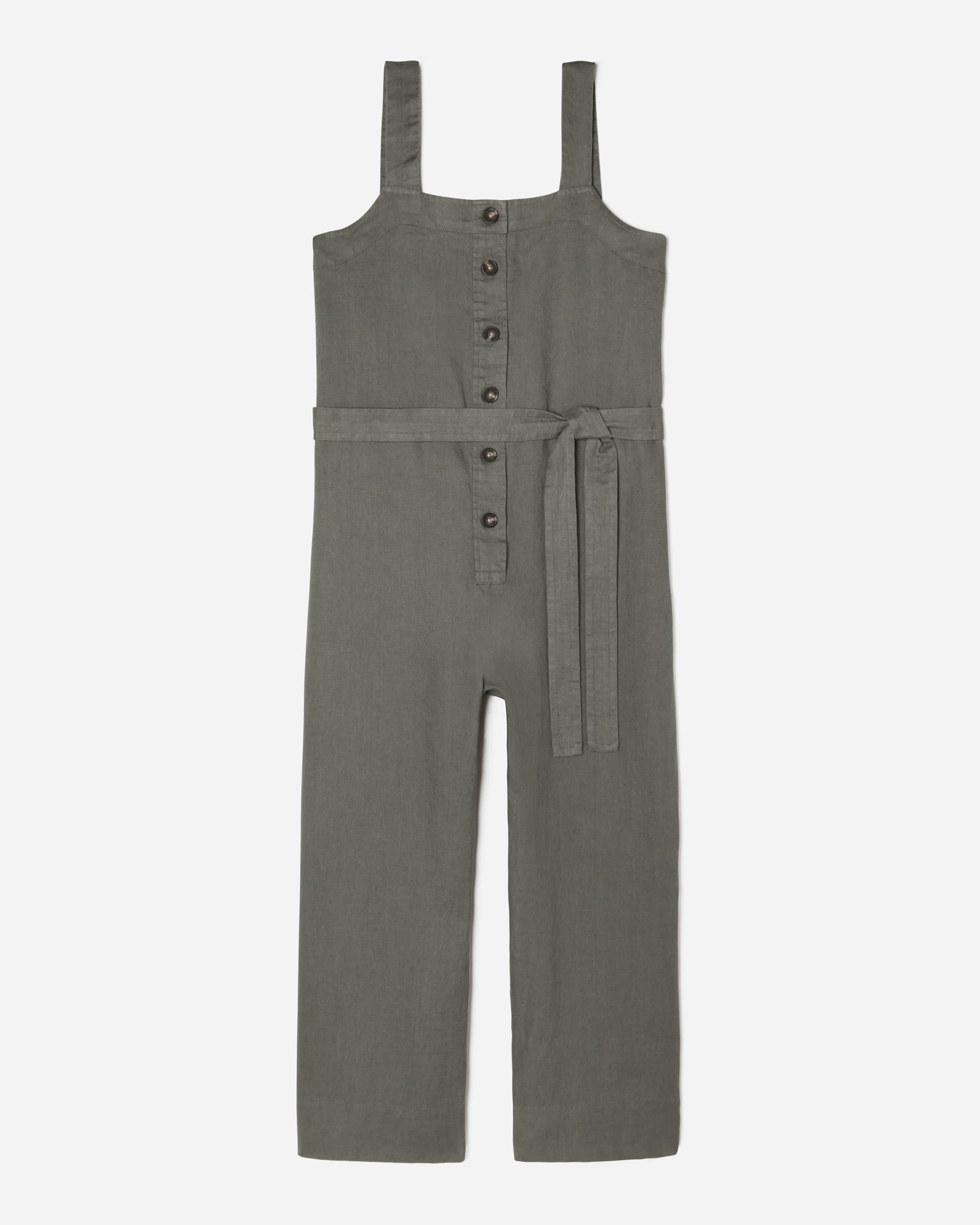 The Linen Jumpsuit Pewter Green – Everlane