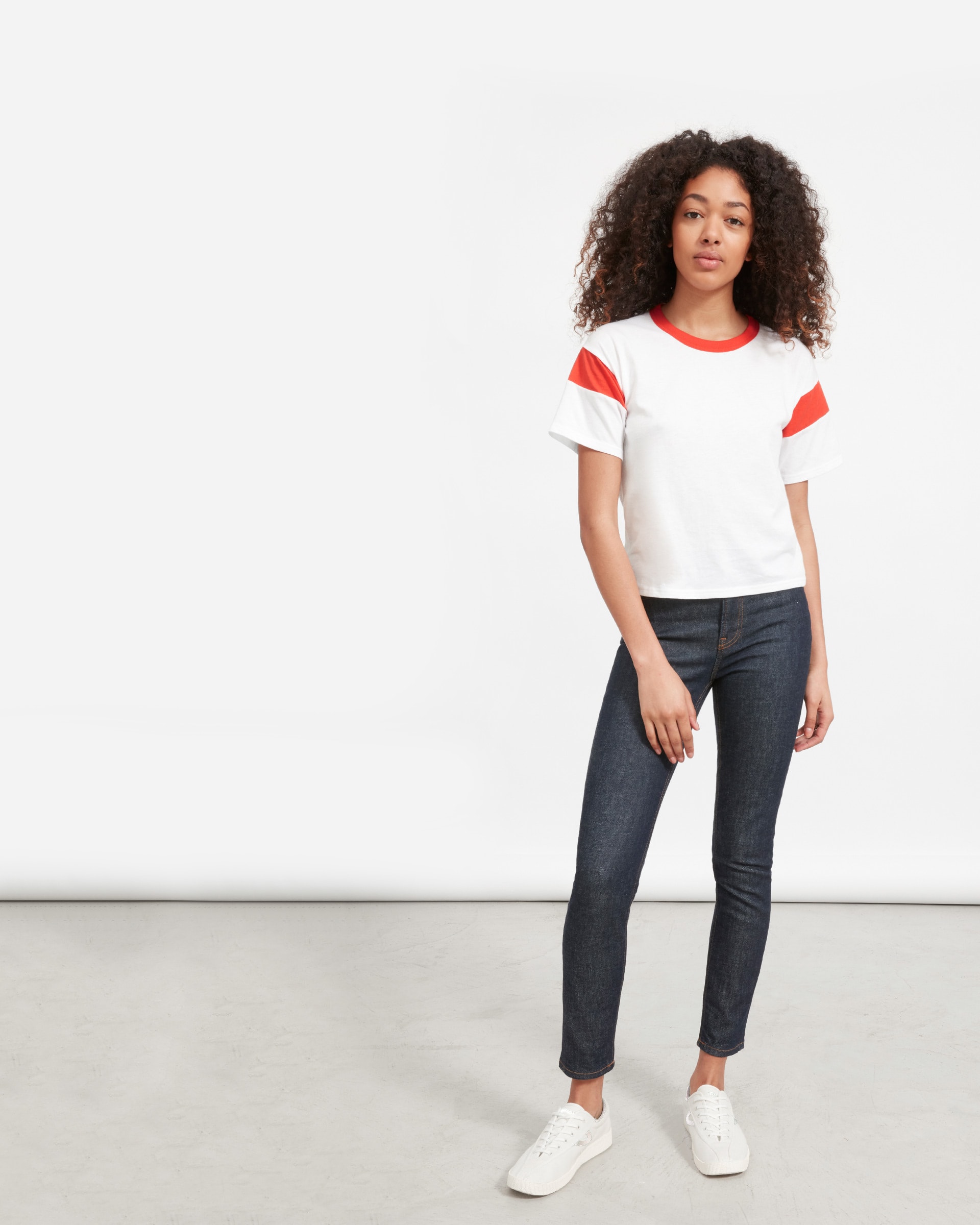 varsity red graphic tee