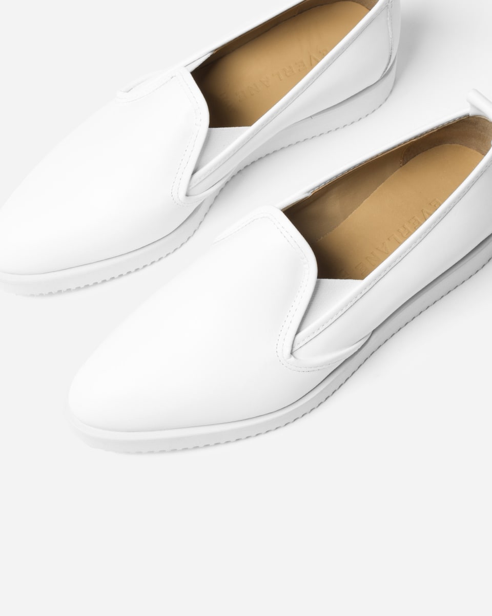 The Leather Street Shoe White – Everlane