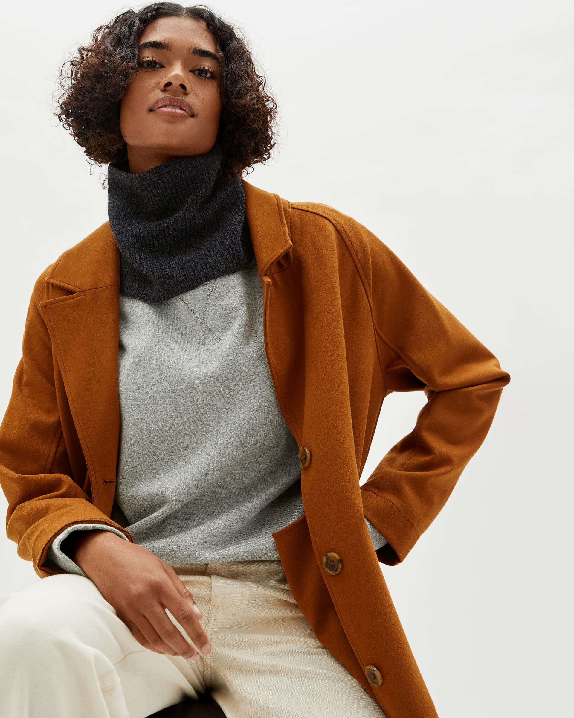 The Cashmere Neck Warmer Heathered Charcoal – Everlane
