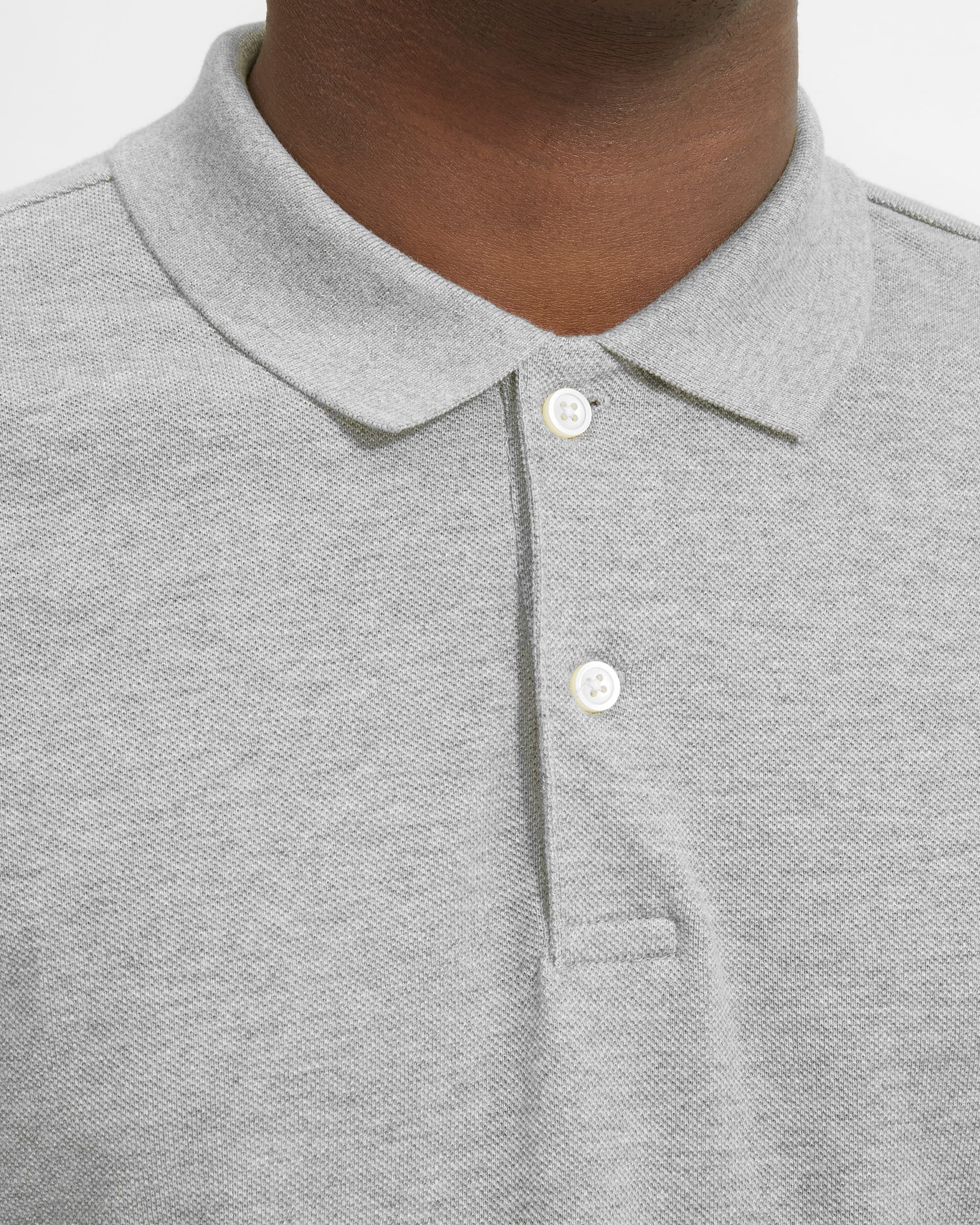 The Pique Polo Shirt Heathered Grey – Everlane