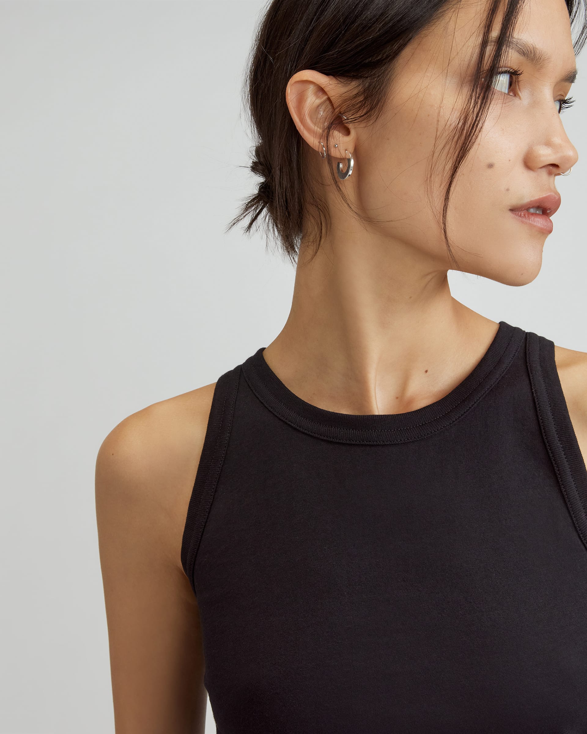 Essential Cutaway Tank Top, Coffee