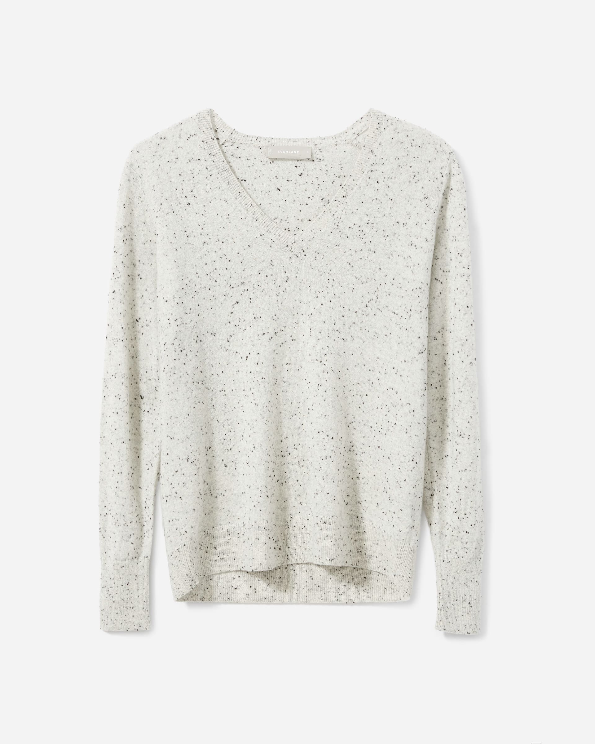 The Cashmere V-Neck Frost Donegal – Everlane