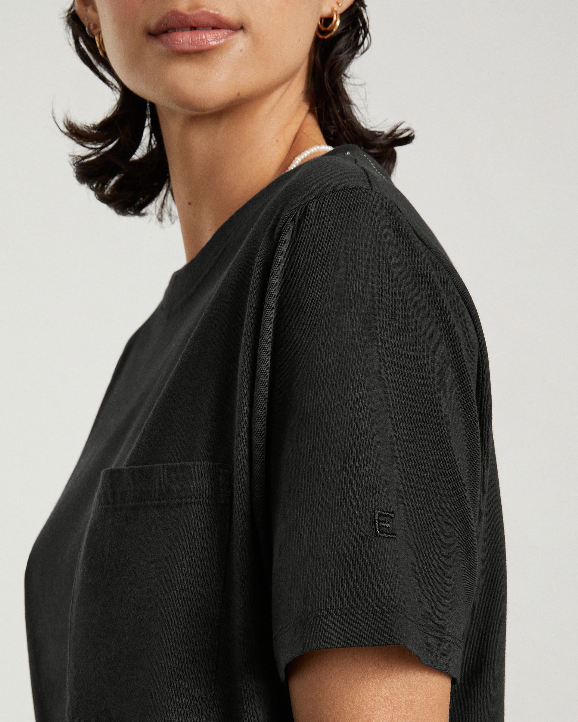 The Organic Cotton Weekend Tee Dress Black Everlane