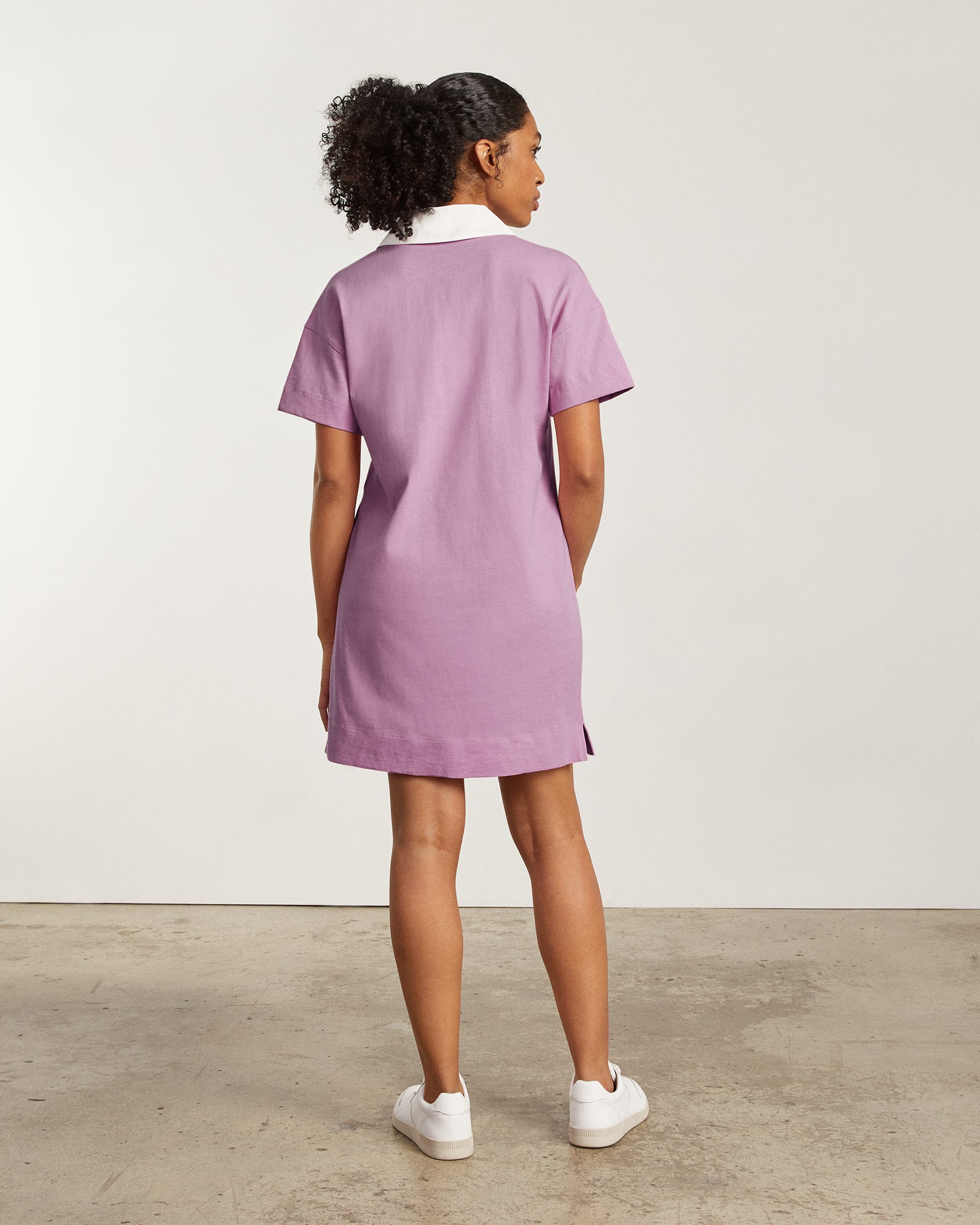 Atlas Cotton Polo Dress in Wasabi