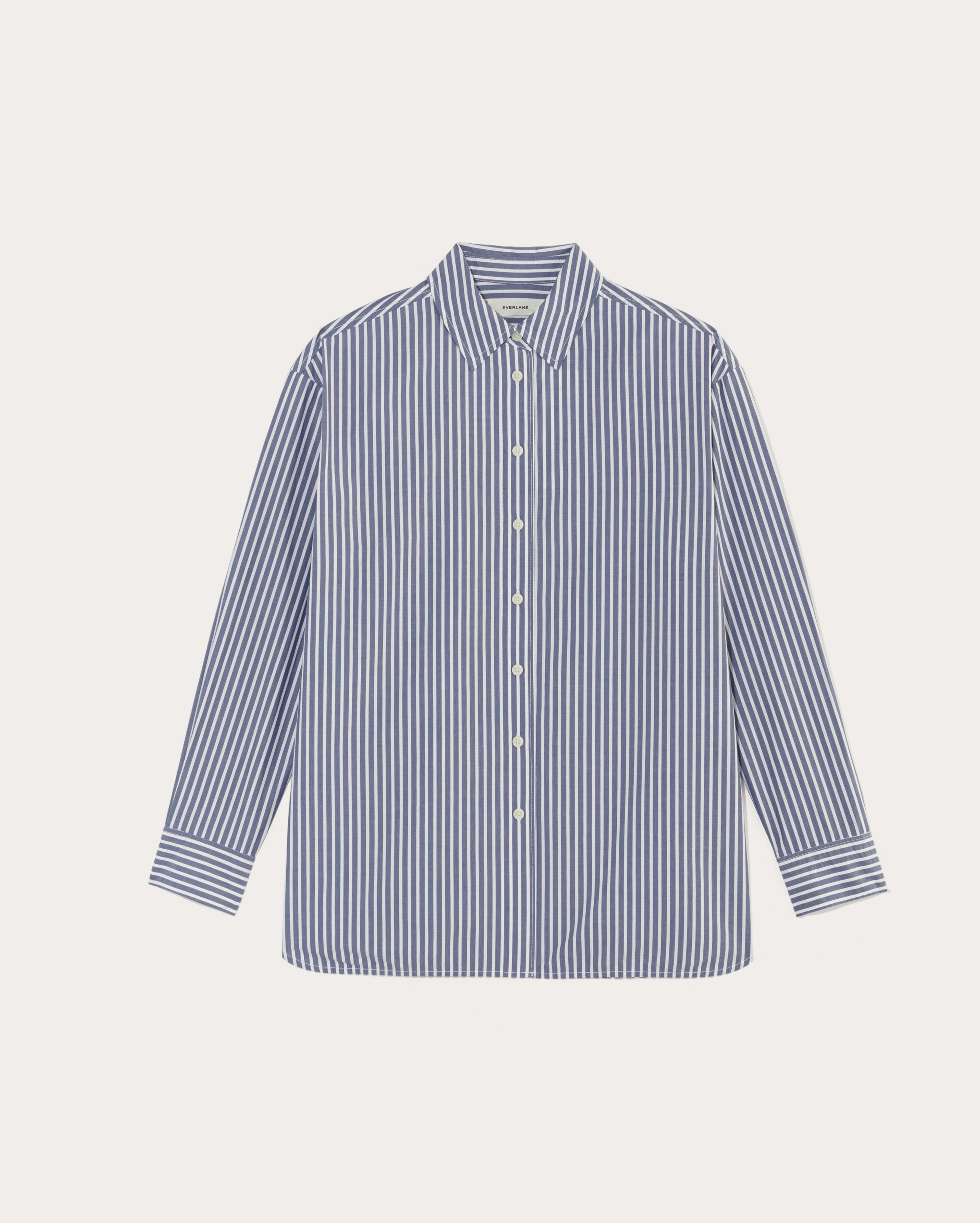 Lily Poplin Boyfriend Shirt Dark Chambray