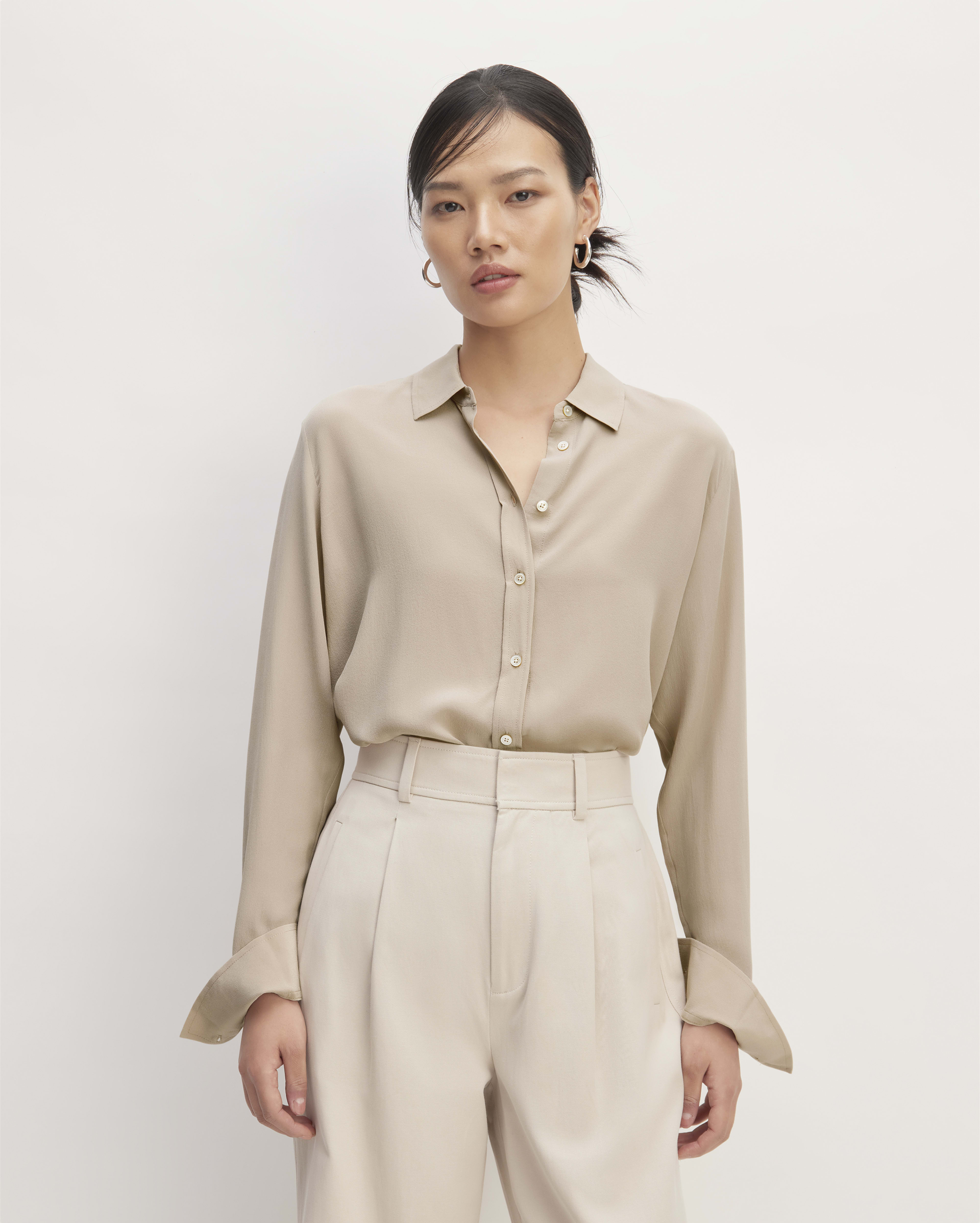 Image of The Washable Clean Silk Relaxed Shirt