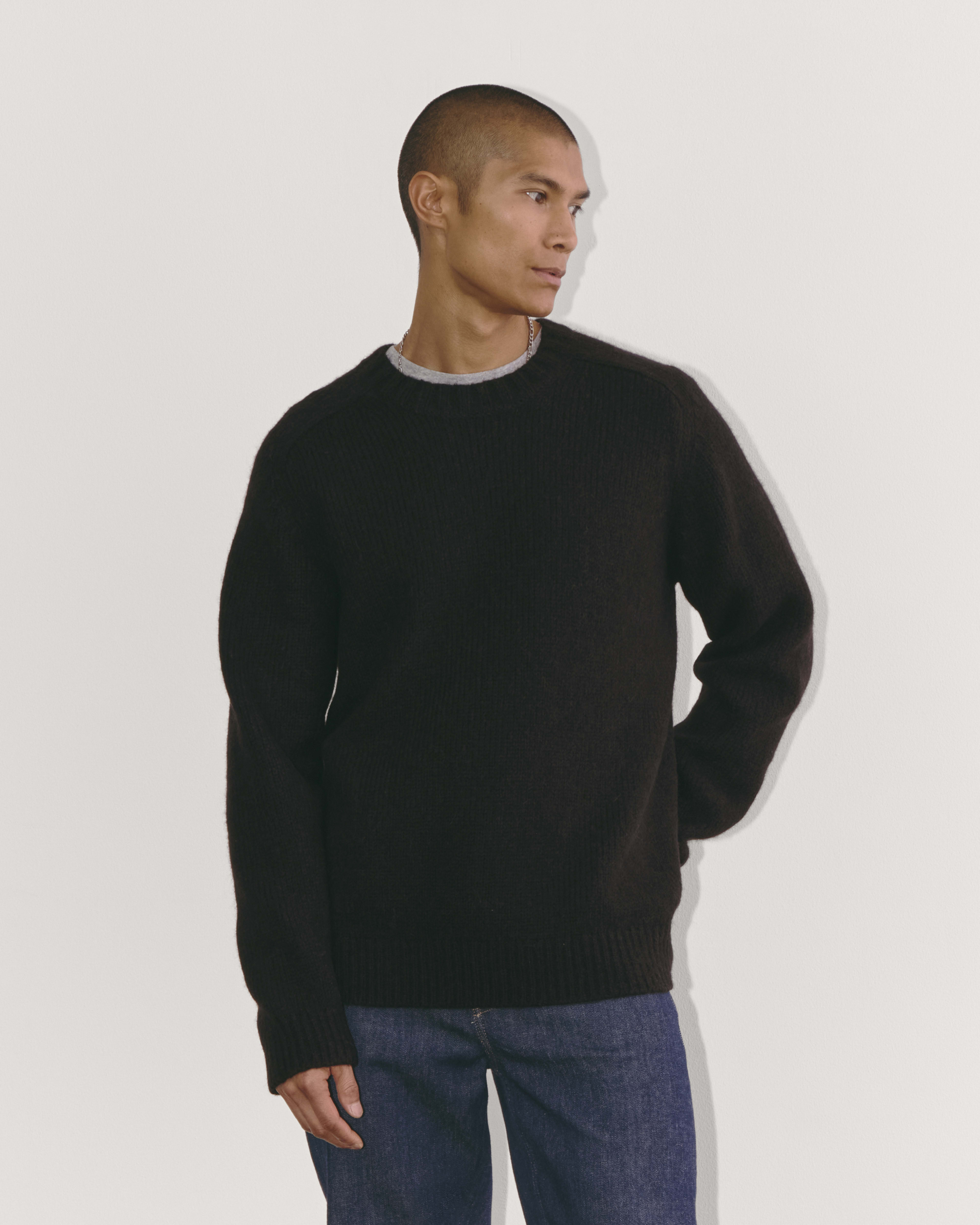The Cloud Crewneck Sweater Black Everlane