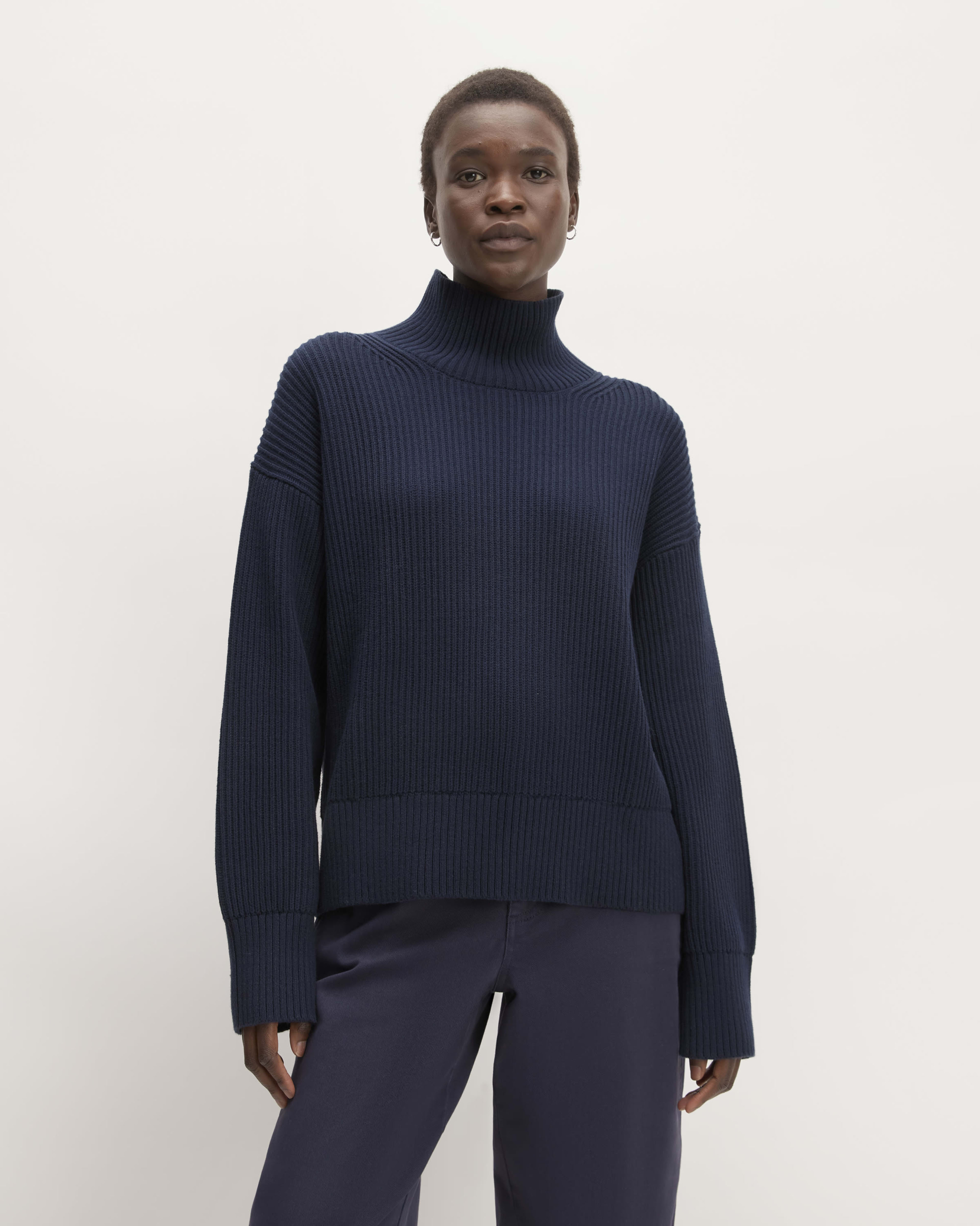 The Structured Cotton Bustier Navy – Everlane