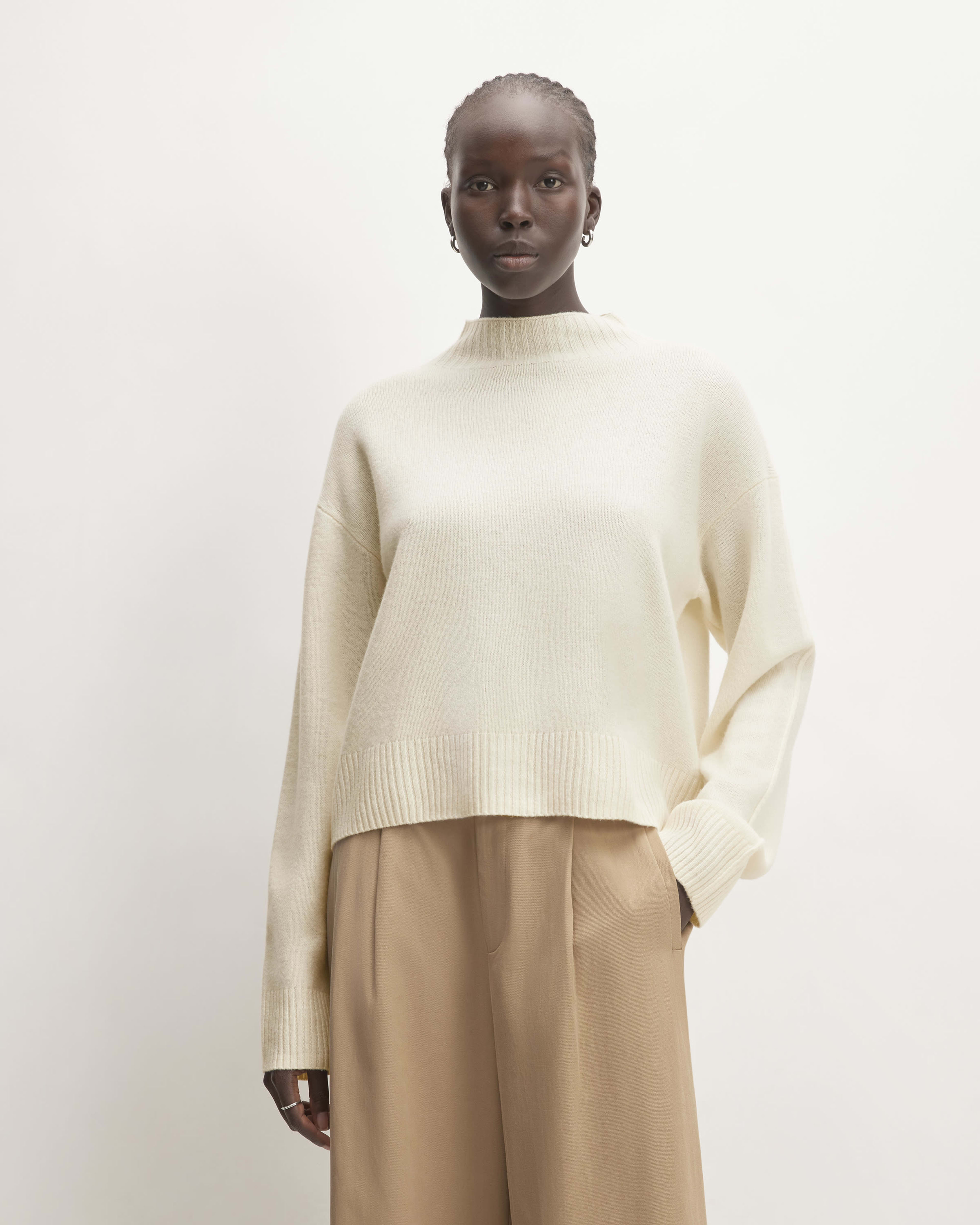 Everlane mock neck cashmere hotsell