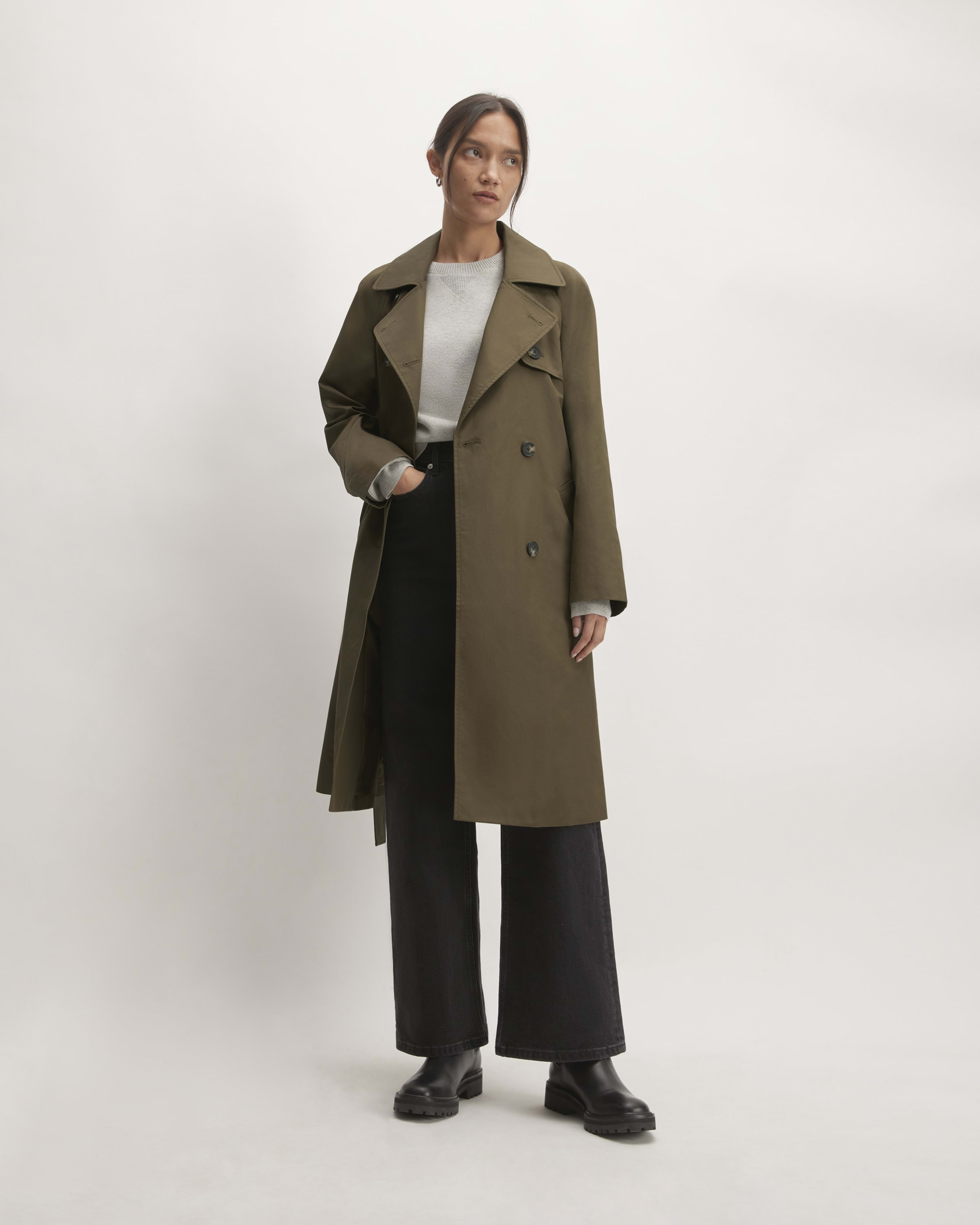 The Cotton Modern Trench Coat Beech – Everlane