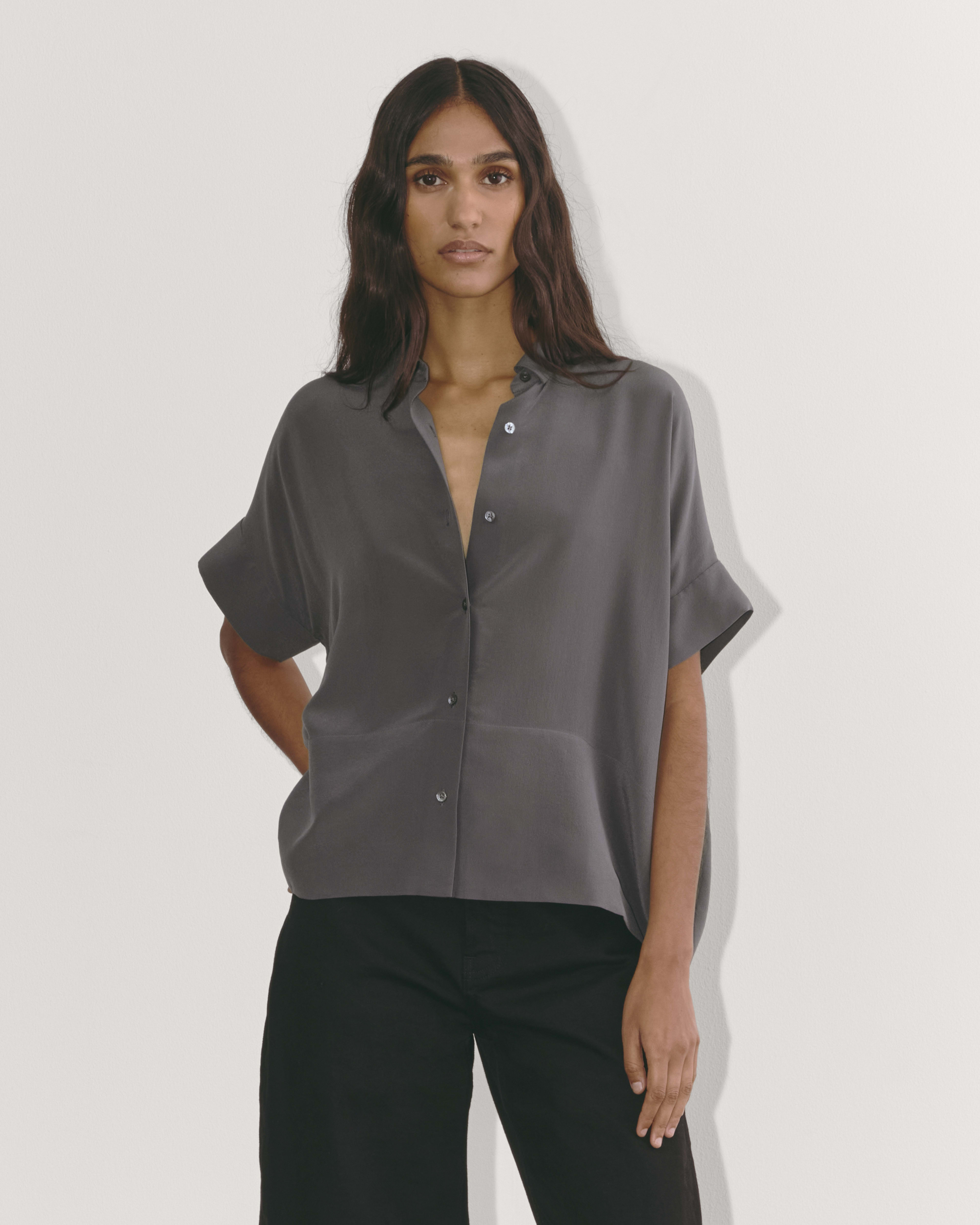 The Boxy Shirt in Washable Silk