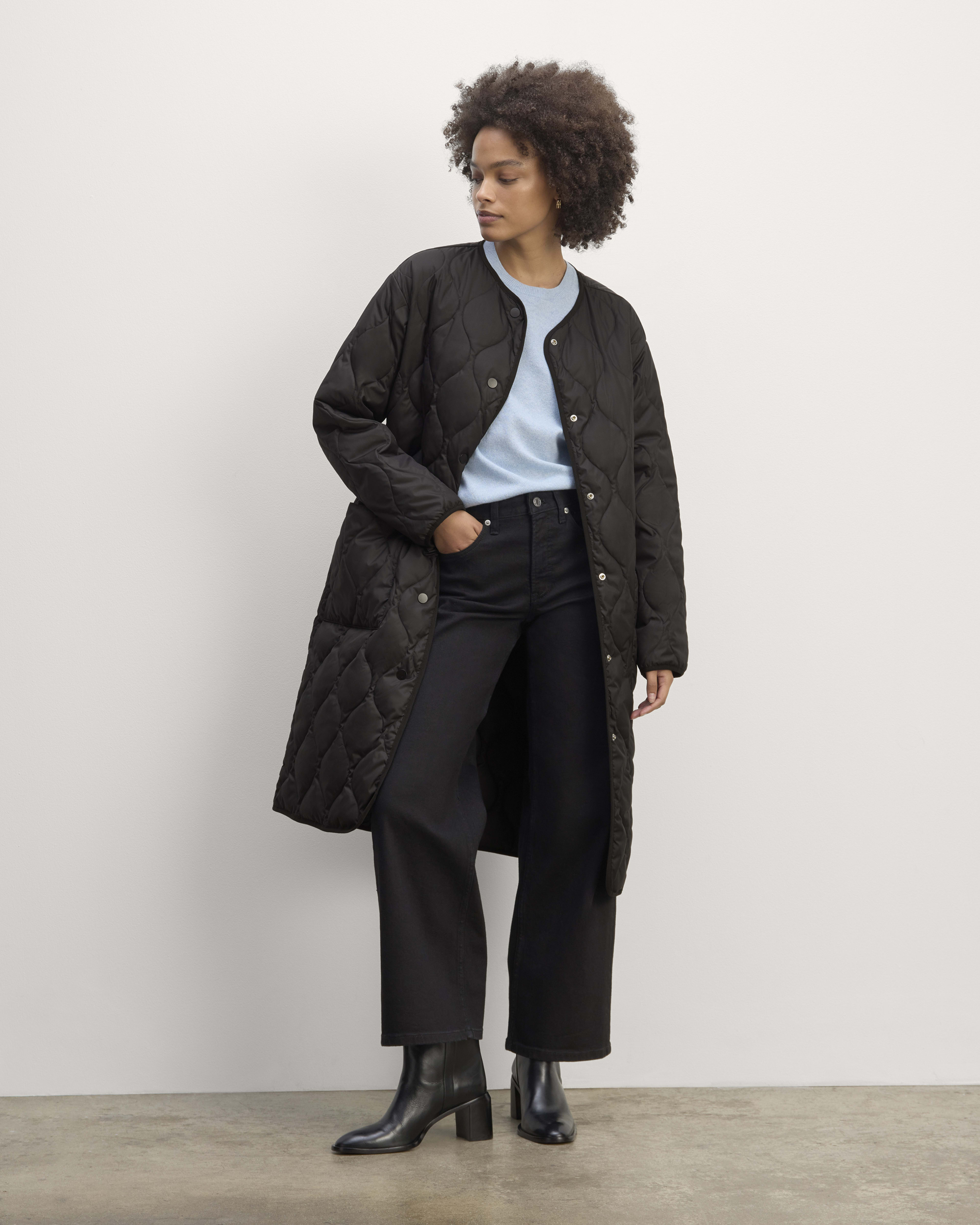 Everlane short puffer jacket store