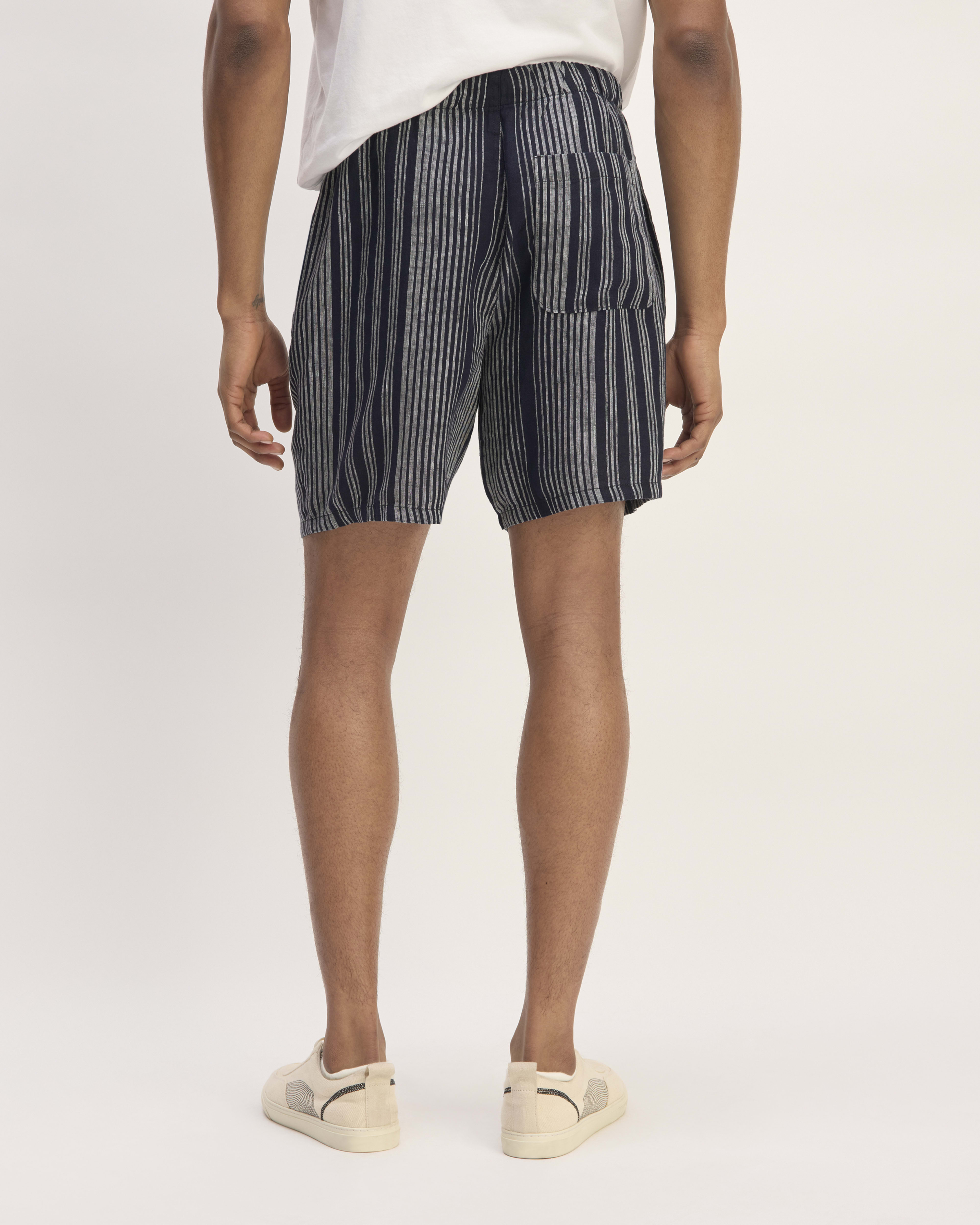 The Linen Easy Short Navy / Bone – Everlane
